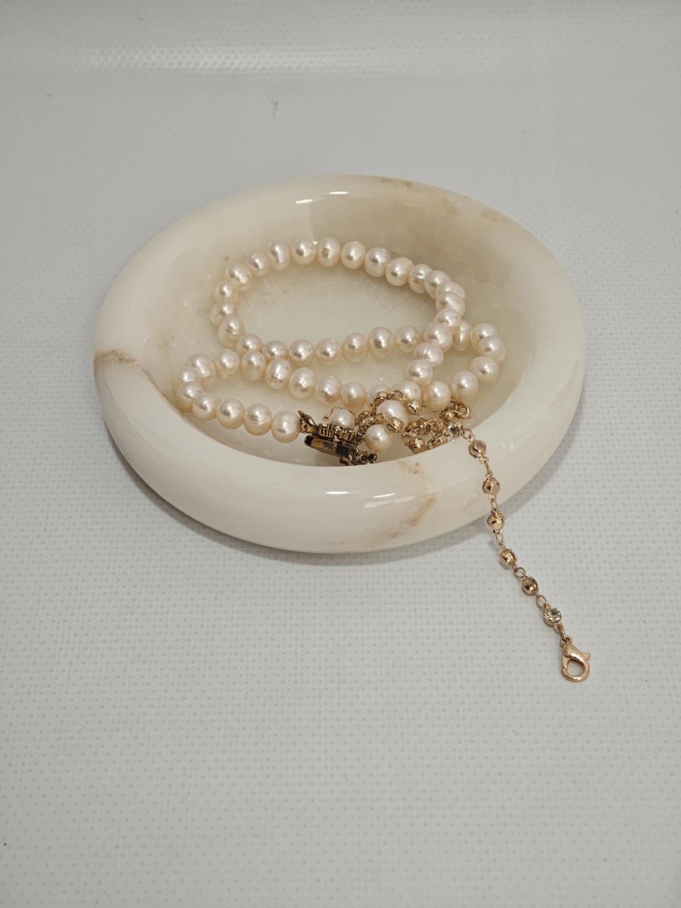 Special Marble Stone catch-all, ring holder handmade product, POLISHED