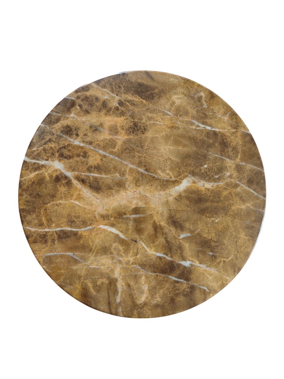 Round BROWN Marble Coffee Table Top – Polished – 23.5 inches (60 cm)