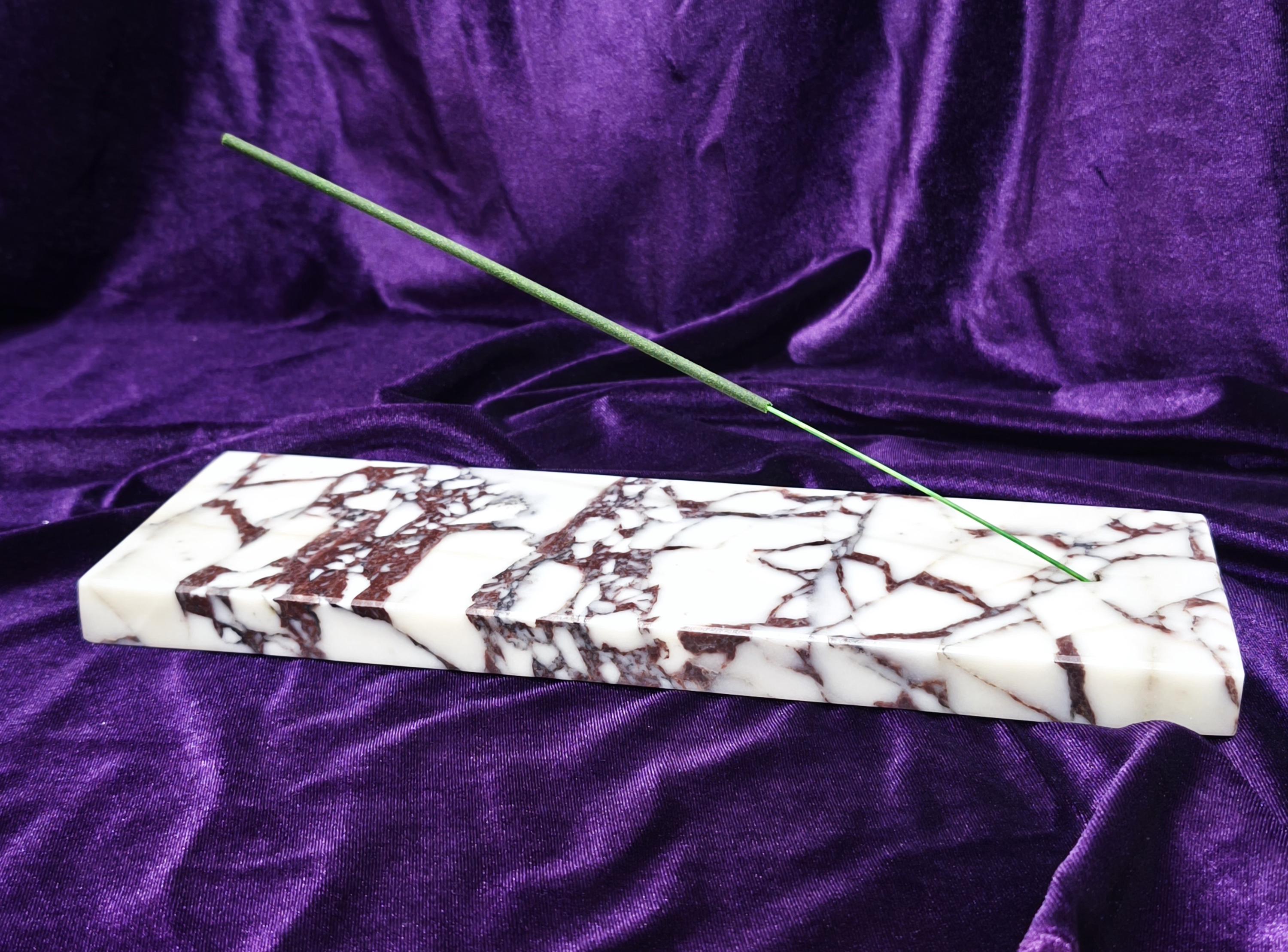 Timeless Elegance: Custom Calacatta Viola Marble Incense Holder
