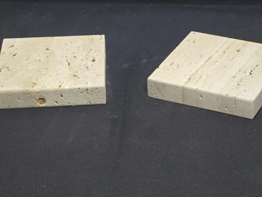 Handmade Travertine Coaster – Timeless Elegance in Every Detail - price is for two
