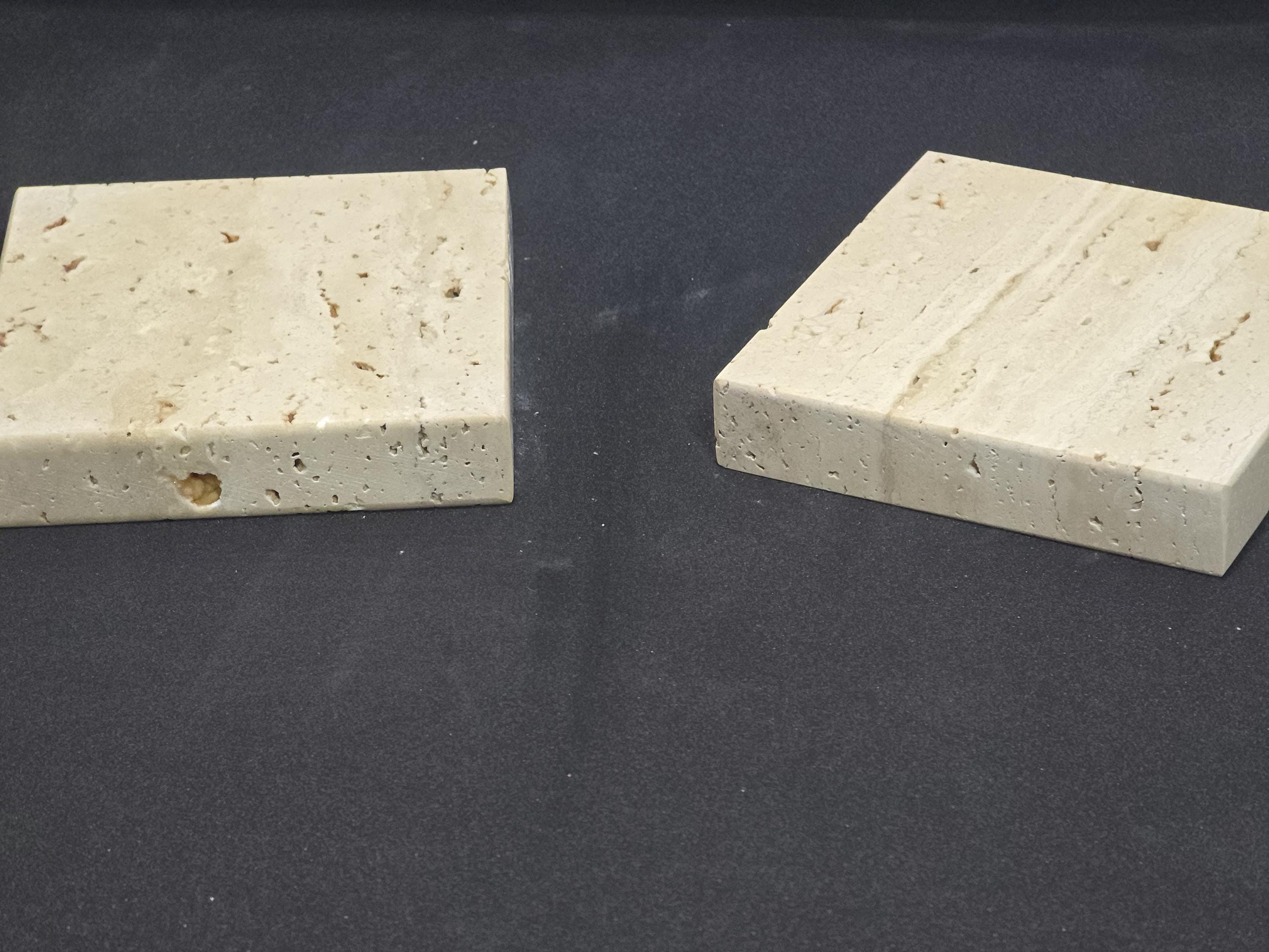 Handmade Travertine Coaster – Timeless Elegance in Every Detail - price is for two