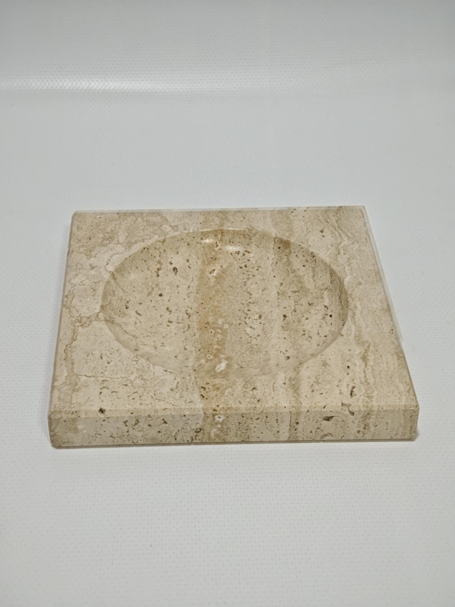Travertine ring holder catcher handmade from real travertine