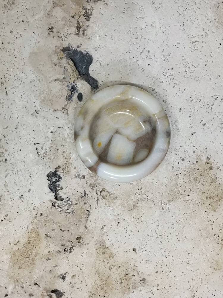 Handmade Calacatta Viola Marble Ashtray