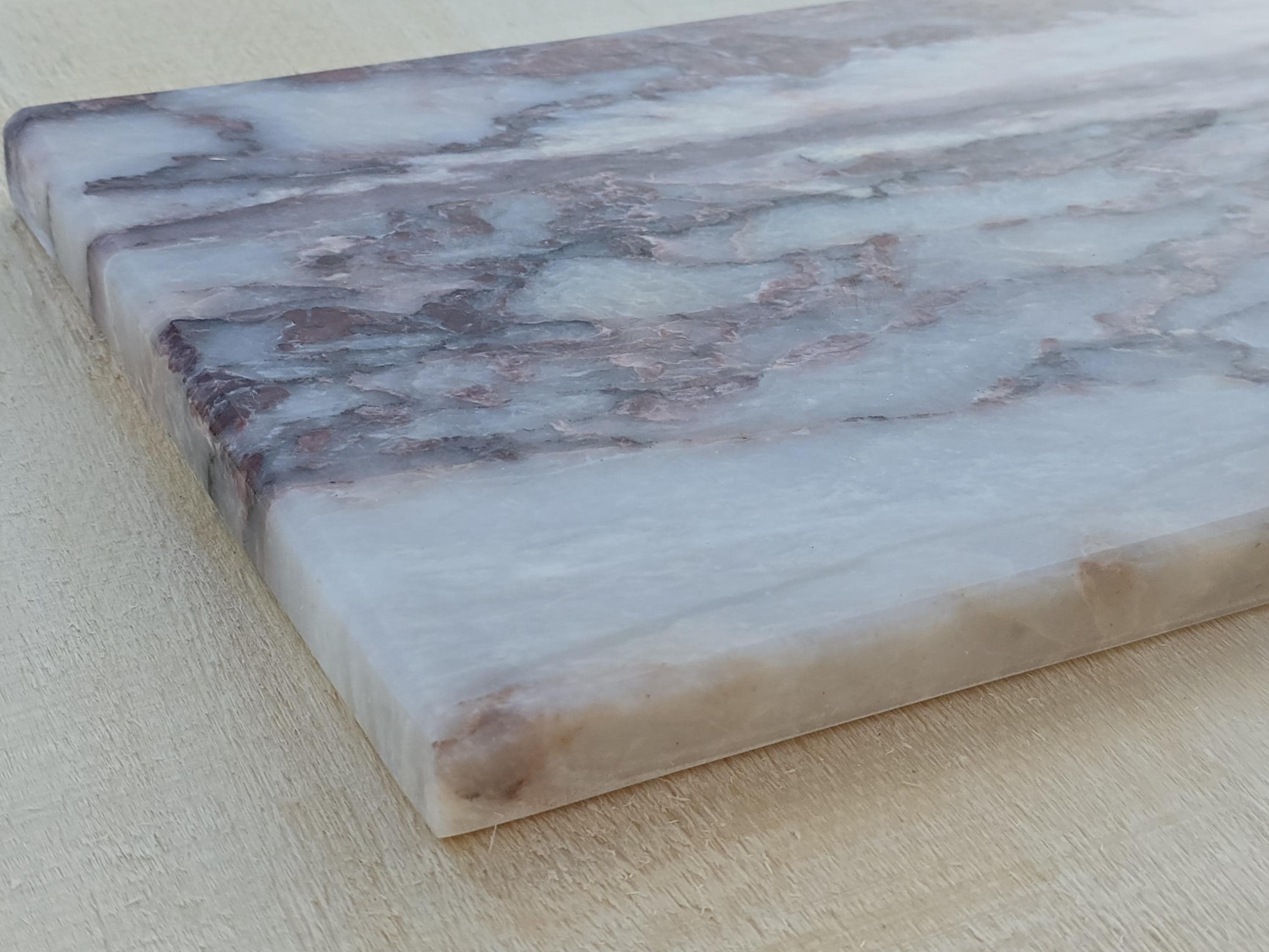Salome Marble Stone Tray: Calacatta Viola Style, Decorative Shelf (11.8x7")