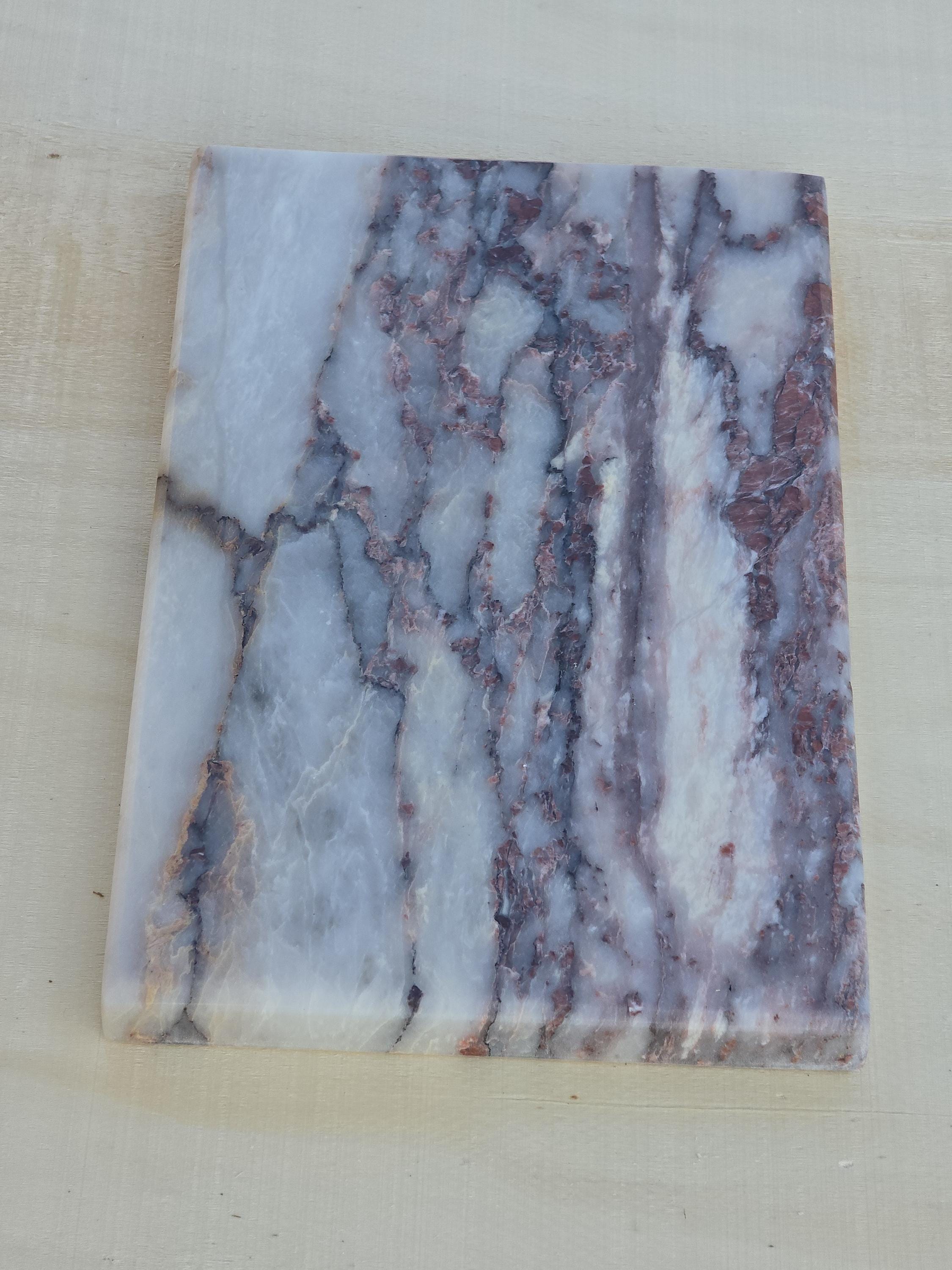 Salome Marble Stone Tray: Calacatta Viola Style, Decorative Shelf (11.8x7")