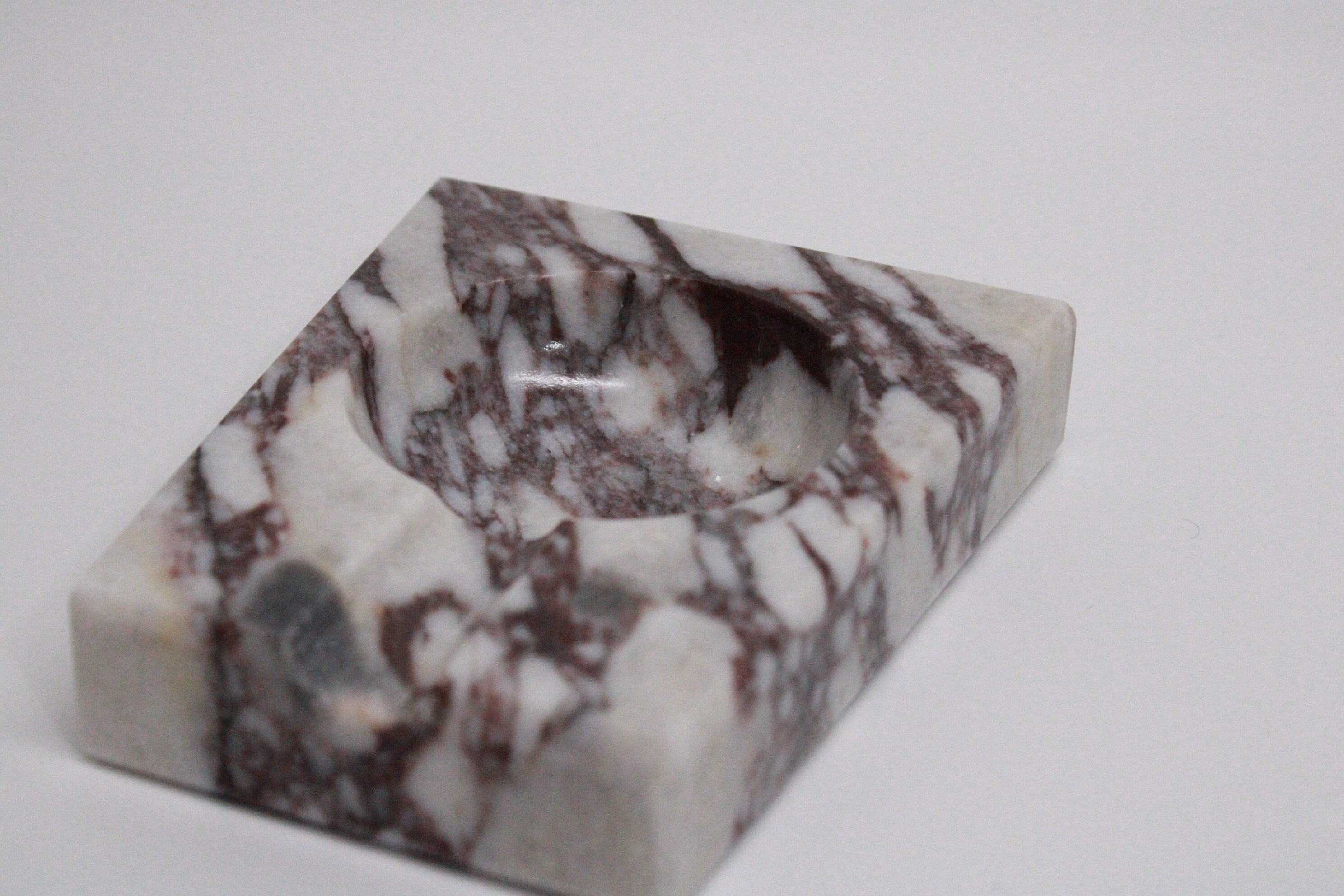 Calacatta viola cigar ashtray real marble handmade mini model fast shipping free shipping