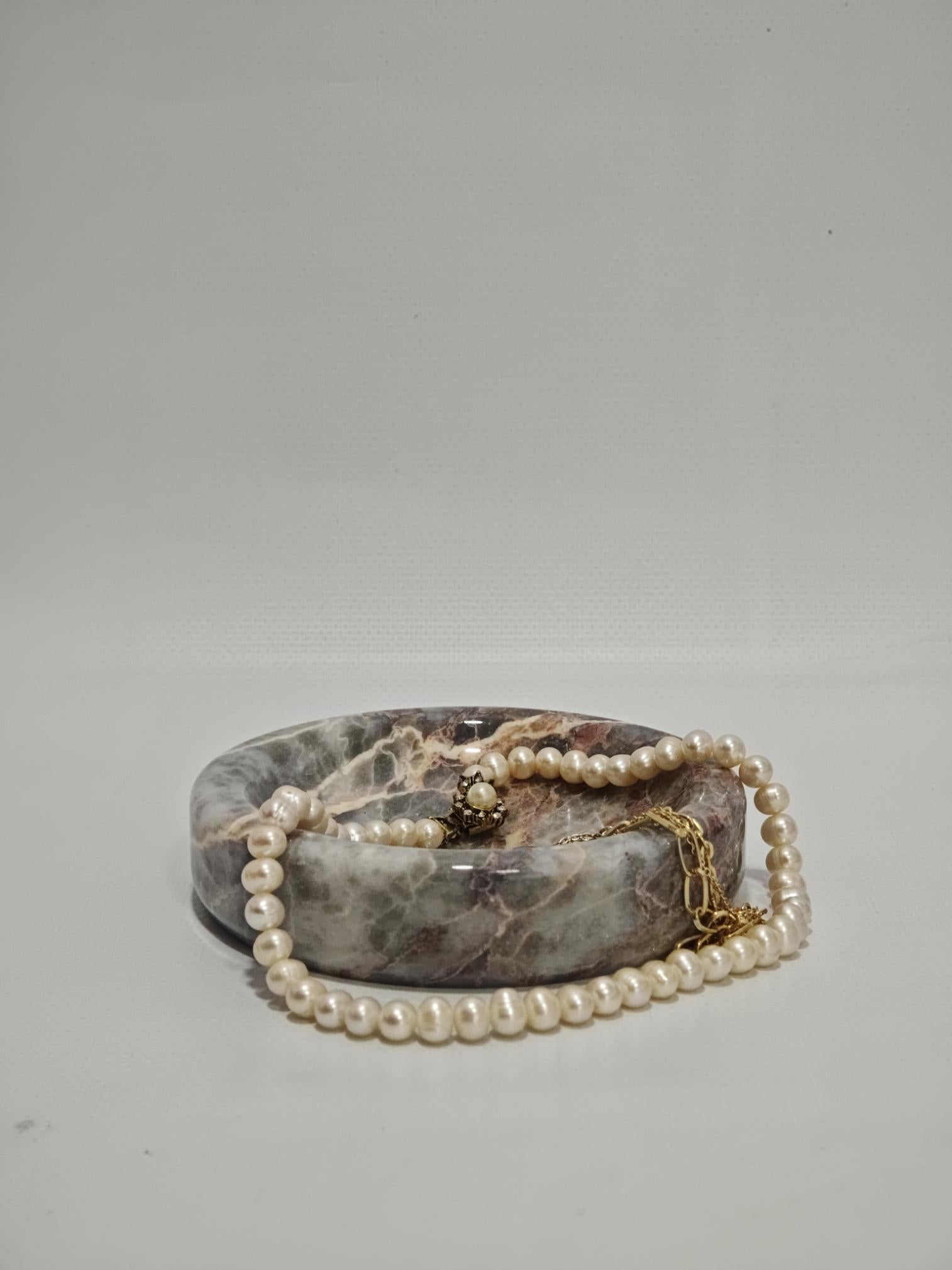 Salome marble catch-all, ring holder handmade product, POLİSHED