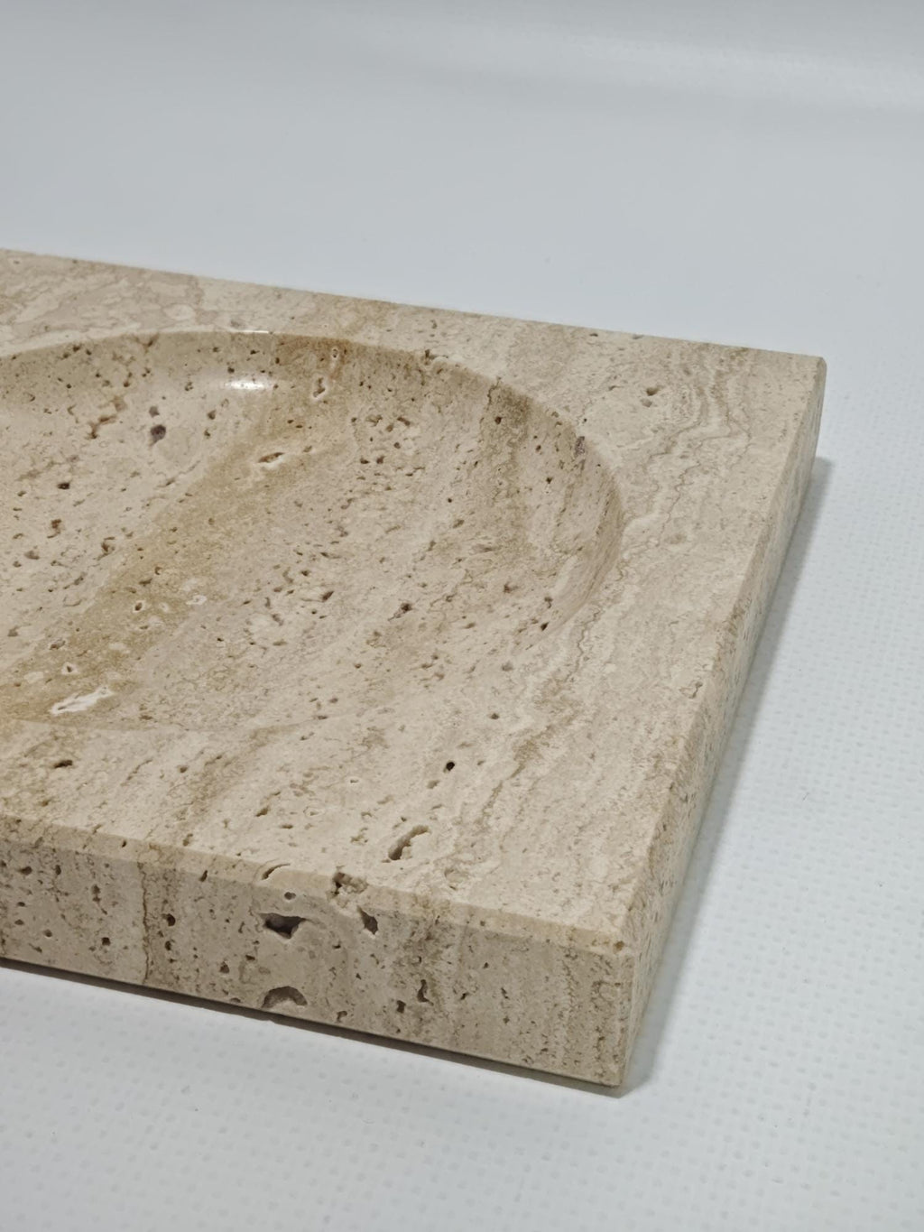 Travertine ring holder catcher handmade from real travertine