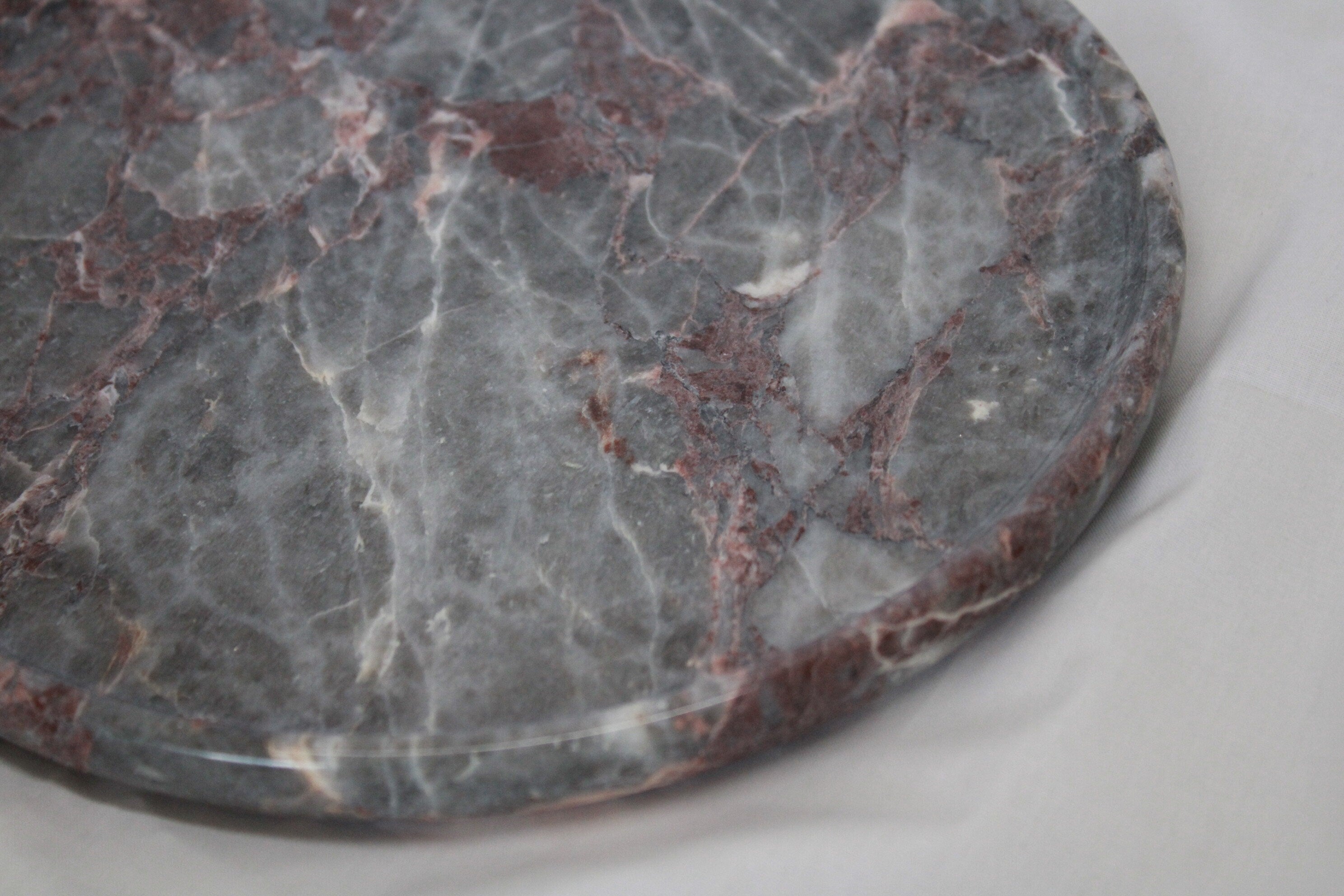 Handmade Marble Decorative Plate: Real Stone Presentation