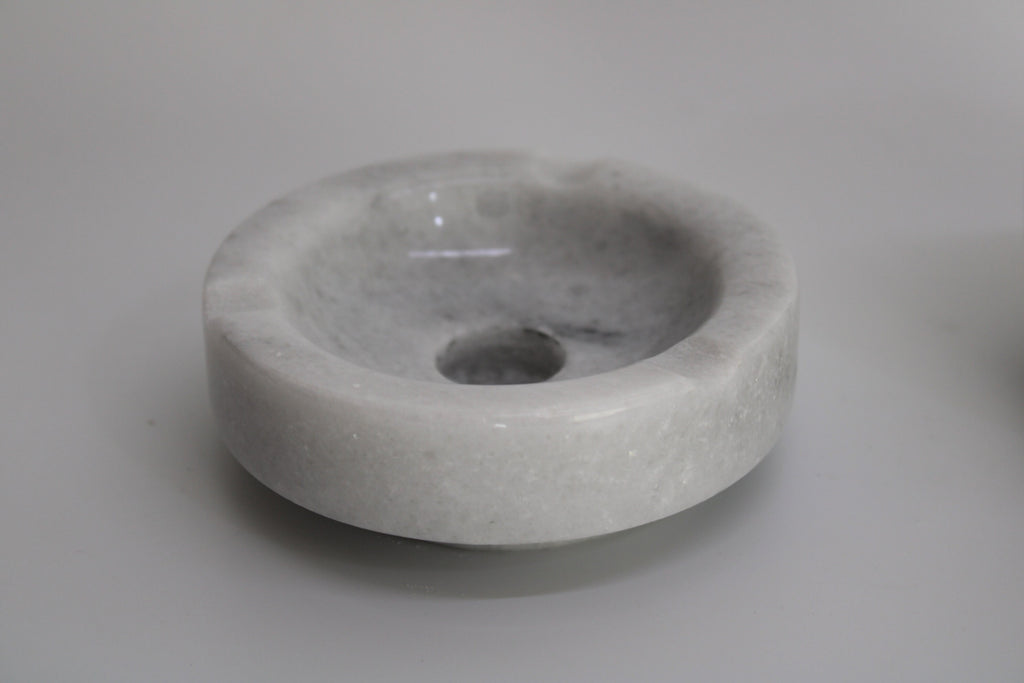 Gray Marble Ashtray With hopper and lid Model large size