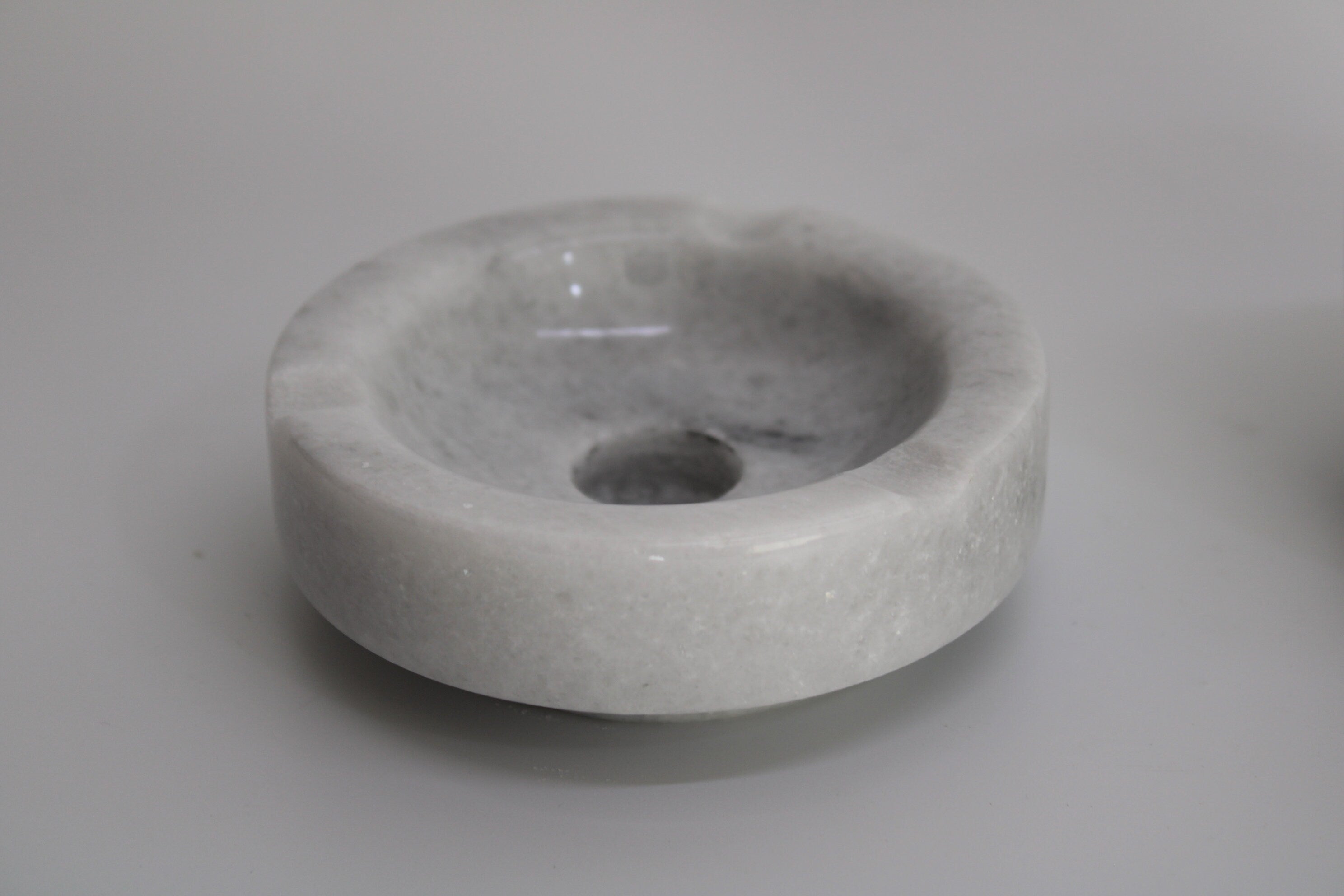 Gray Marble Ashtray With hopper and lid Model large size