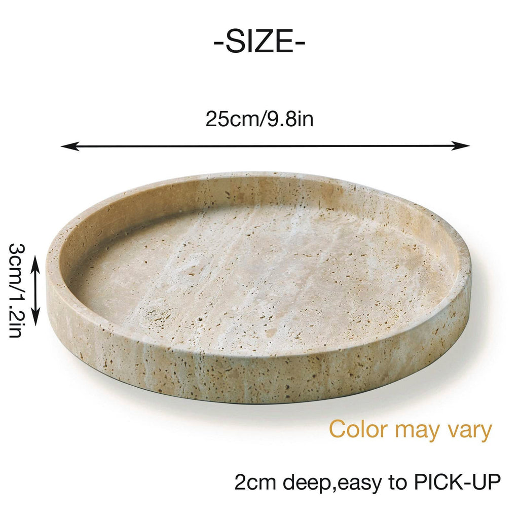 Travertine plate/tray handmade product freeshipping