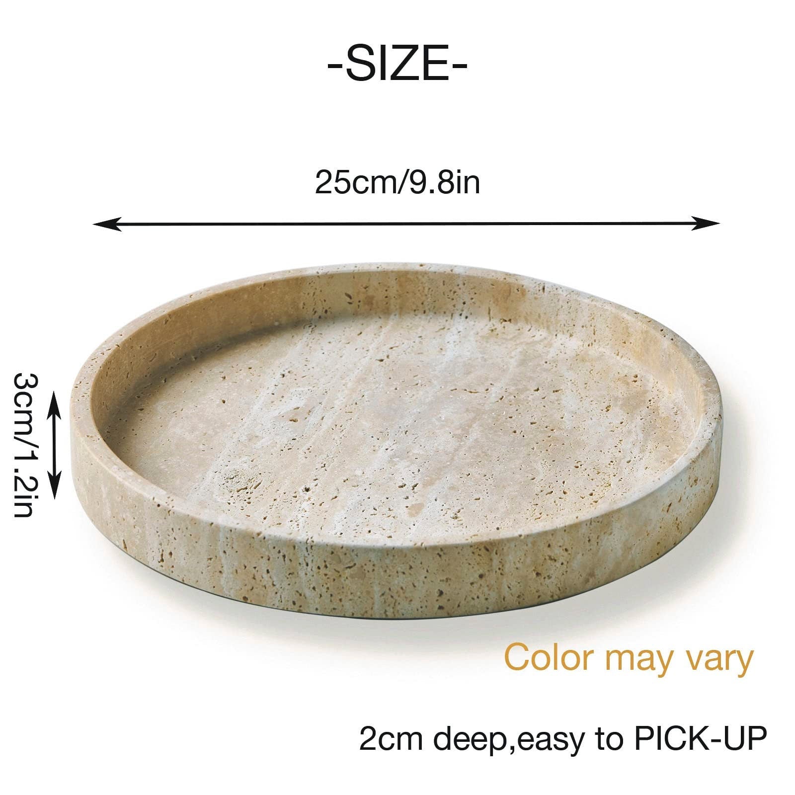 Travertine plate/tray handmade product freeshipping