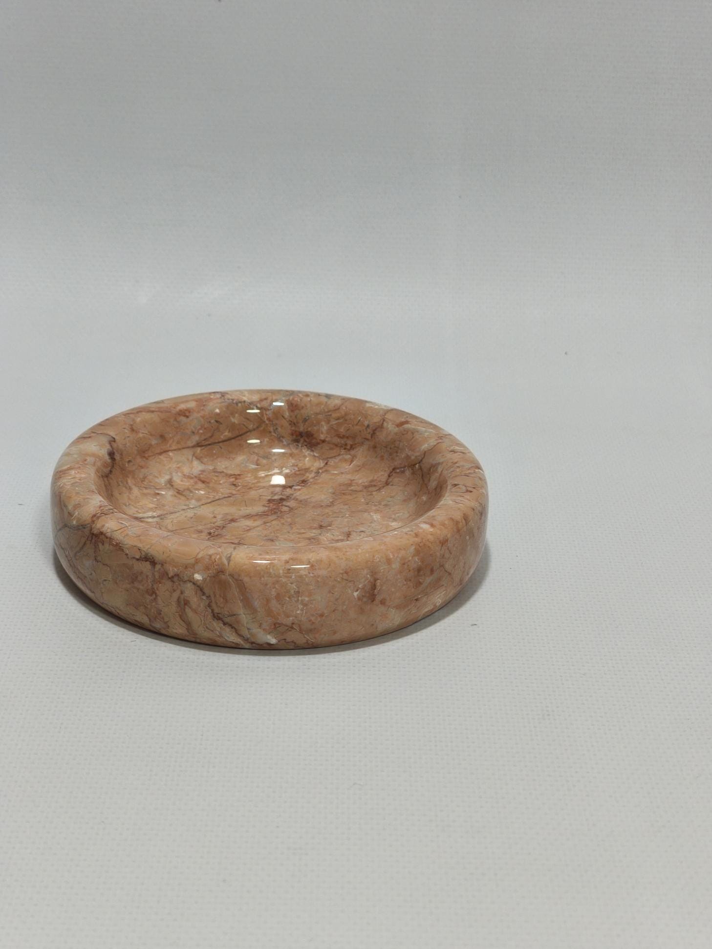 Pink Beige marble catch-all, ring holder handmade product, POLİSHED