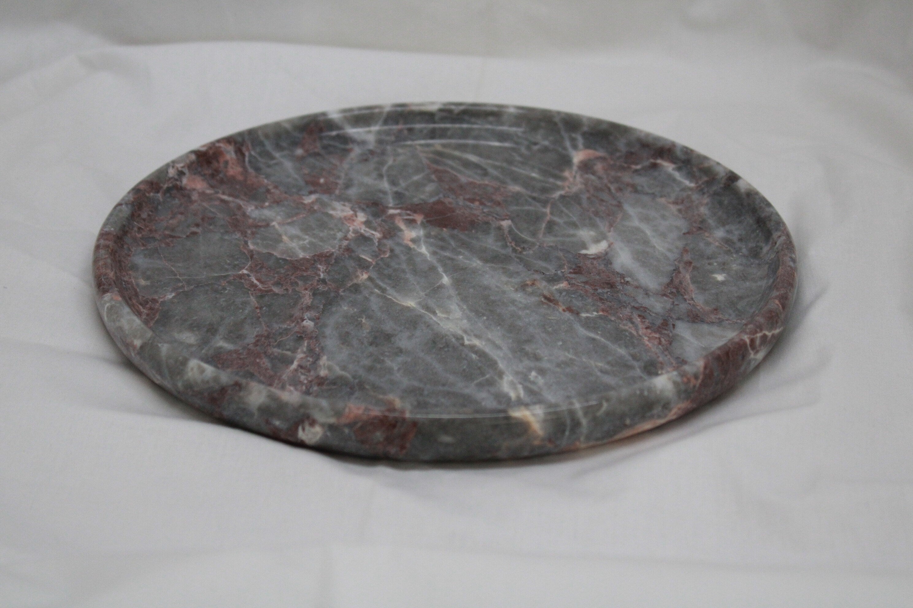 Handmade Marble Decorative Plate: Real Stone Presentation