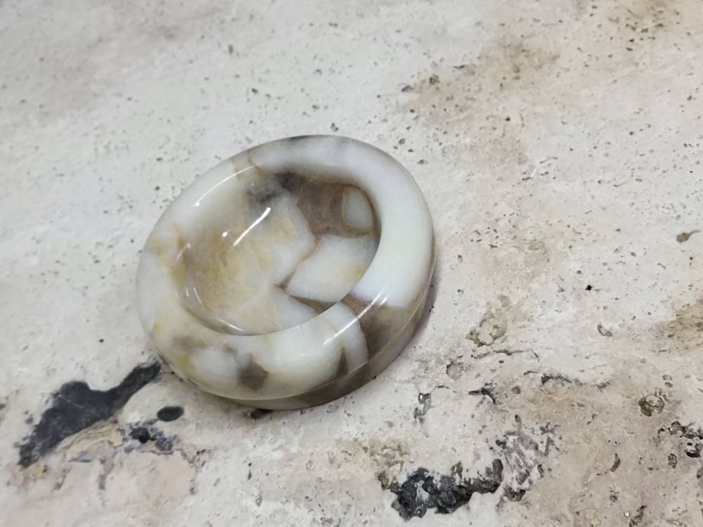 Handmade Calacatta Viola Marble Ashtray