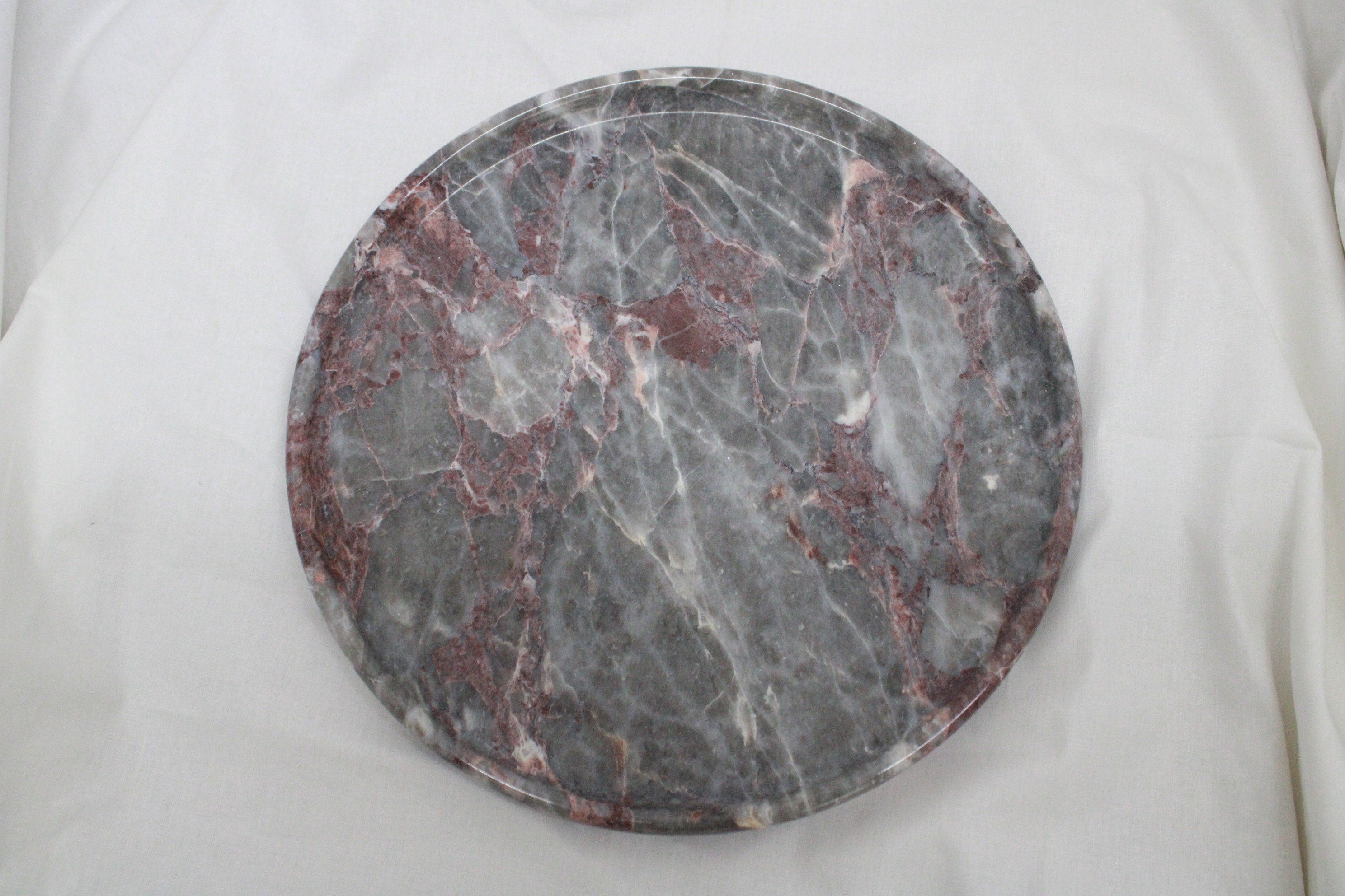 Handmade Marble Decorative Plate: Real Stone Presentation