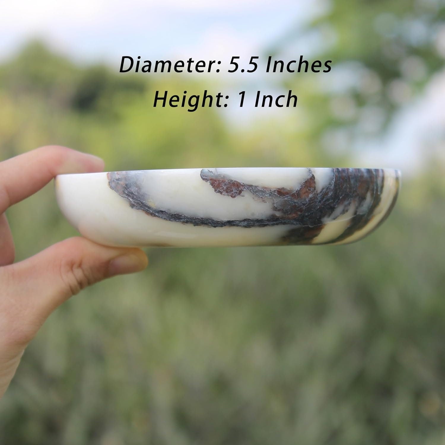 Handmade Calacatta Viola Marble Jewelry Dish: Luxury Trinket Tray (5.5")