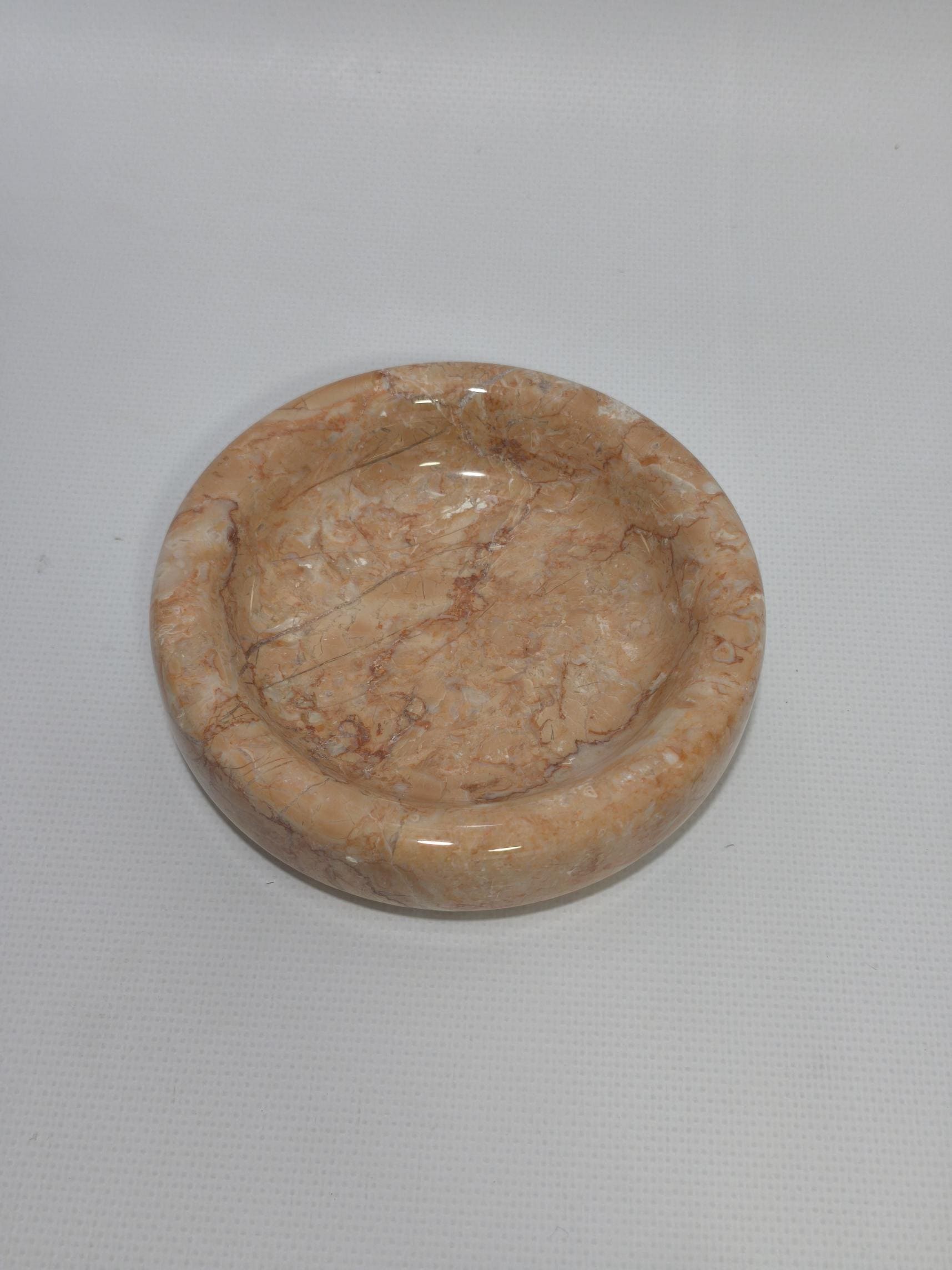 Pink Beige marble catch-all, ring holder handmade product, POLİSHED