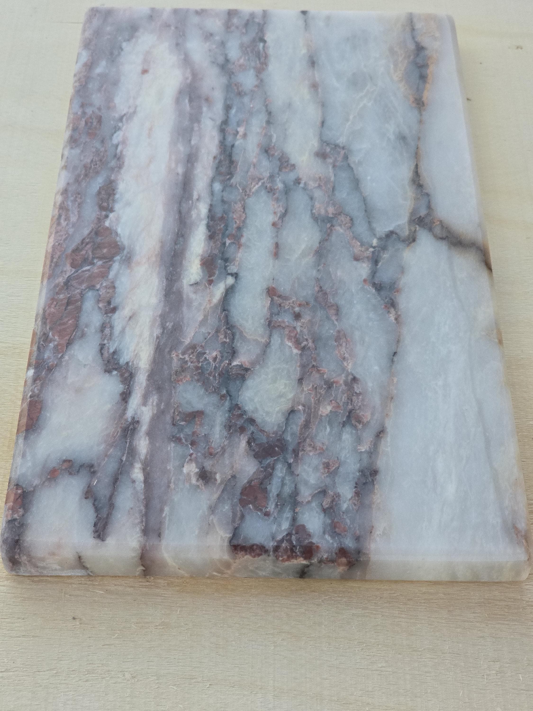 Salome Marble Stone Tray: Calacatta Viola Style, Decorative Shelf (11.8x7")