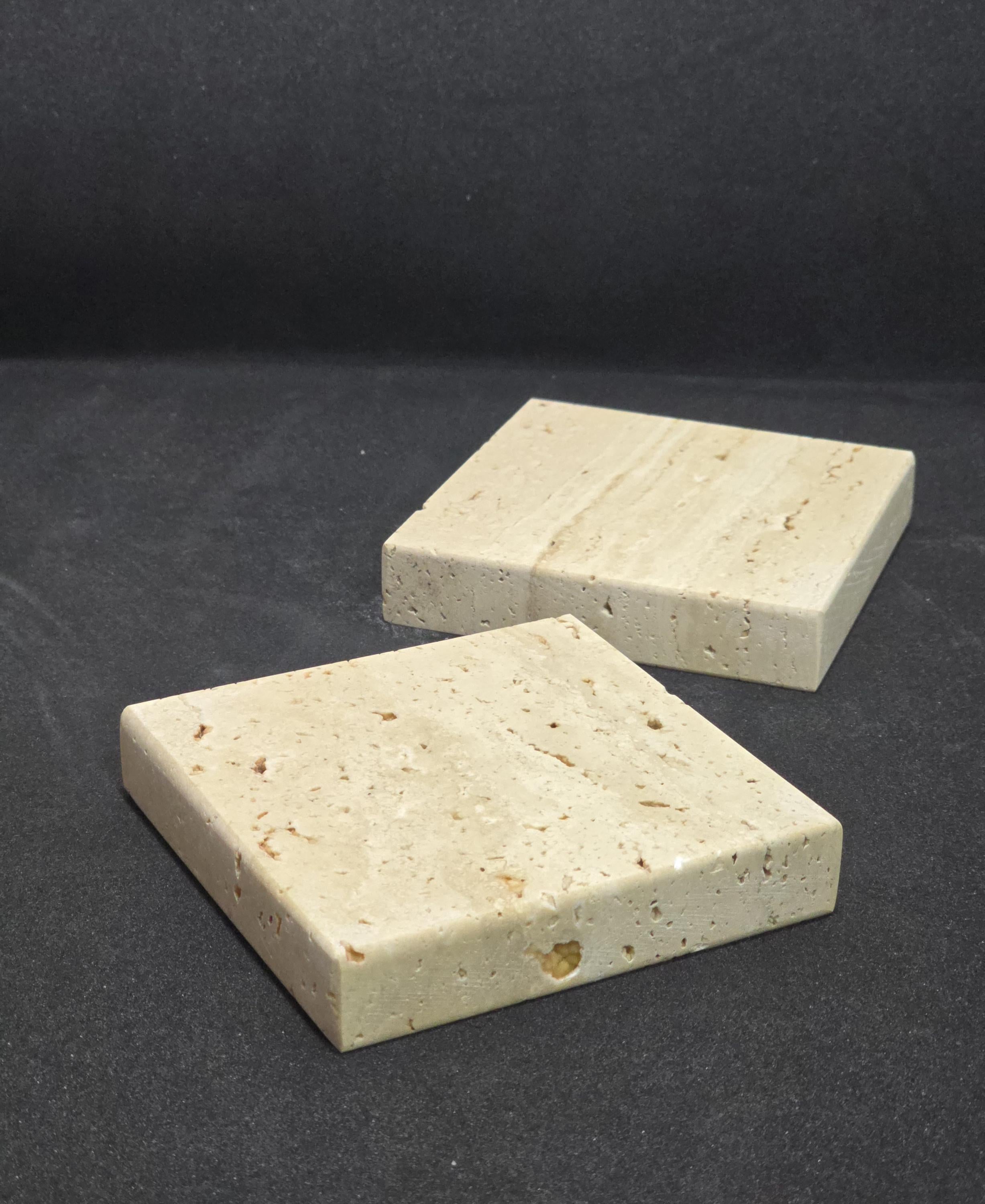 Handmade Travertine Coaster – Timeless Elegance in Every Detail - price is for two
