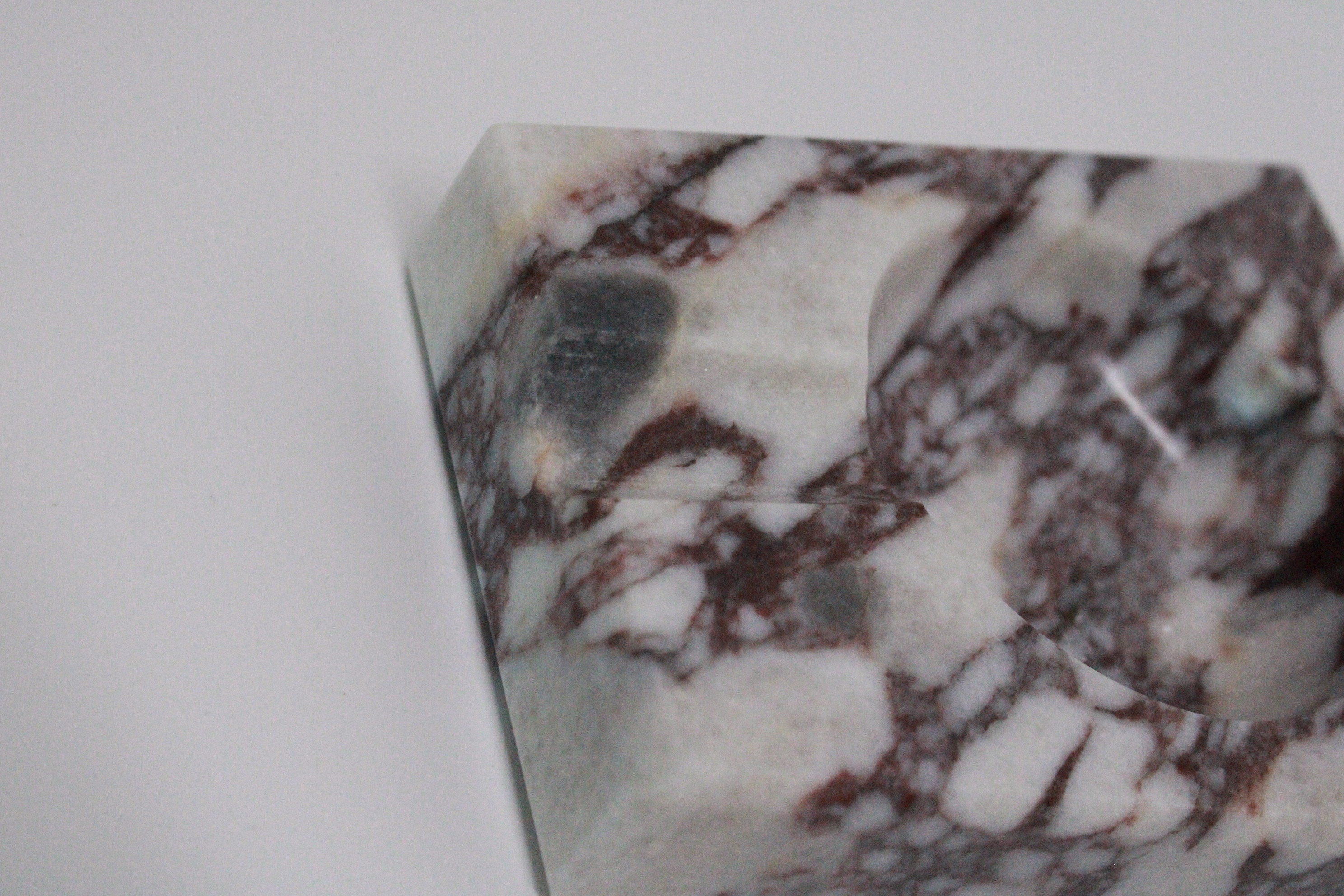 Calacatta viola cigar ashtray real marble handmade mini model fast shipping free shipping