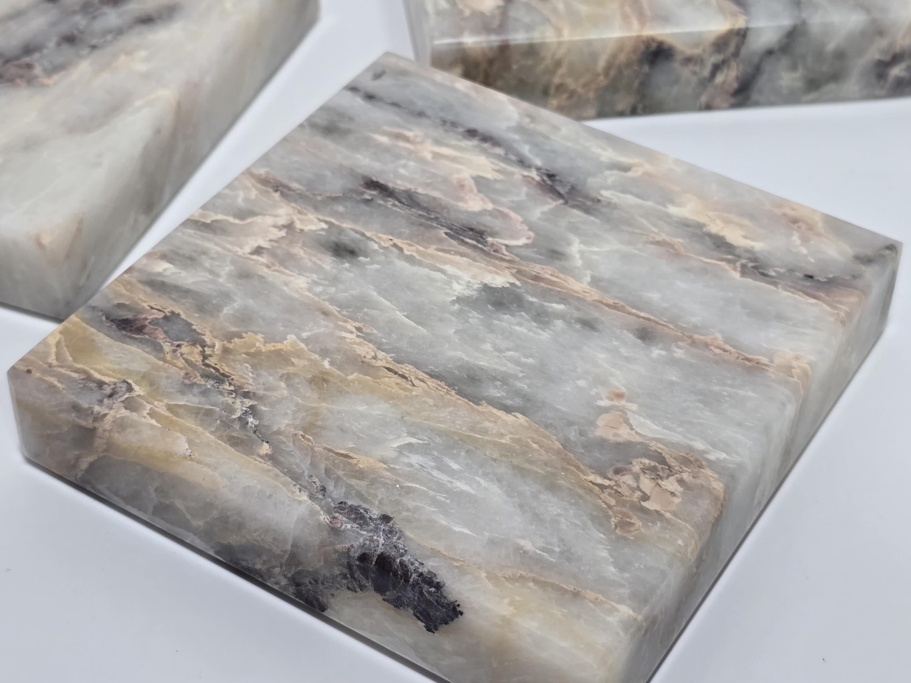 Exquisite Salome Marble Coaster real marble handmade and freeship
