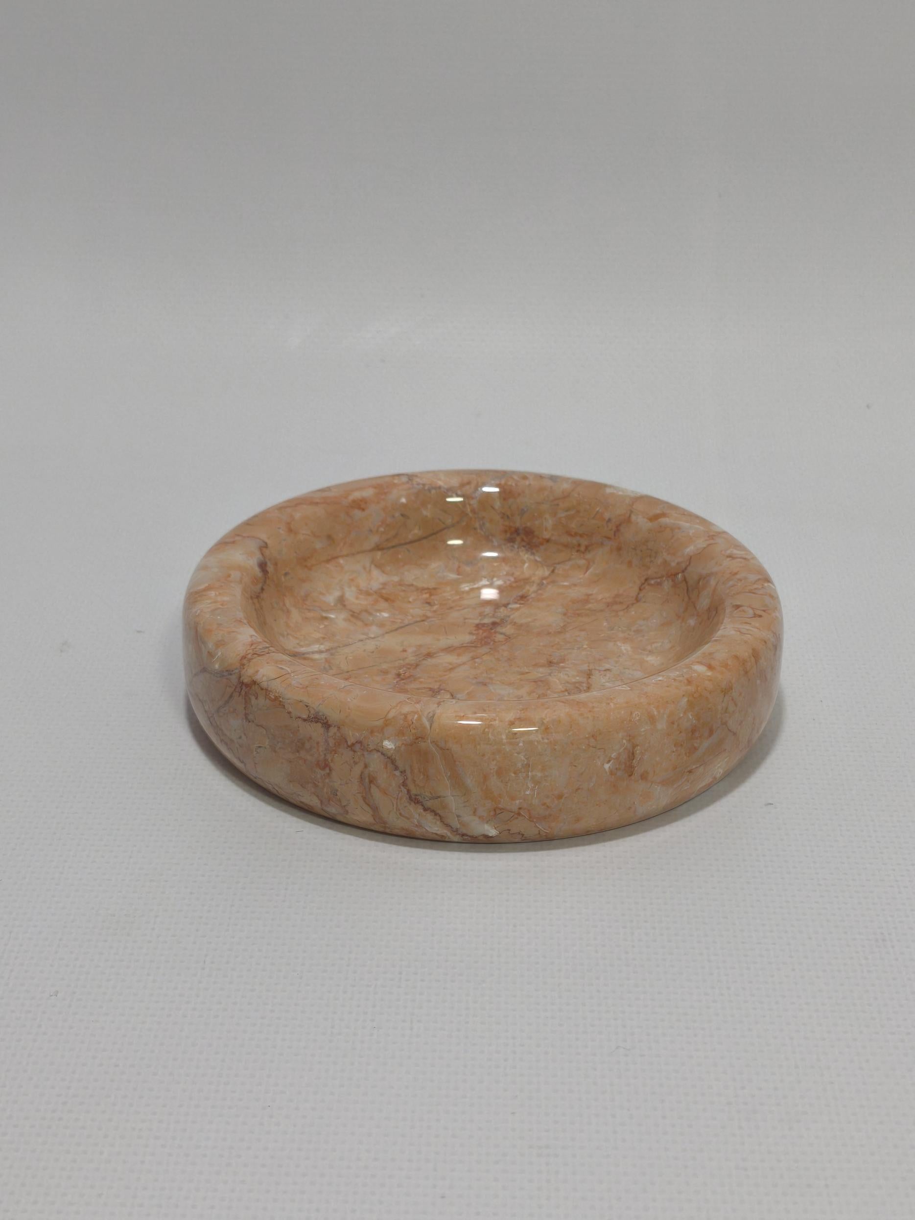 Pink Beige marble catch-all, ring holder handmade product, POLİSHED