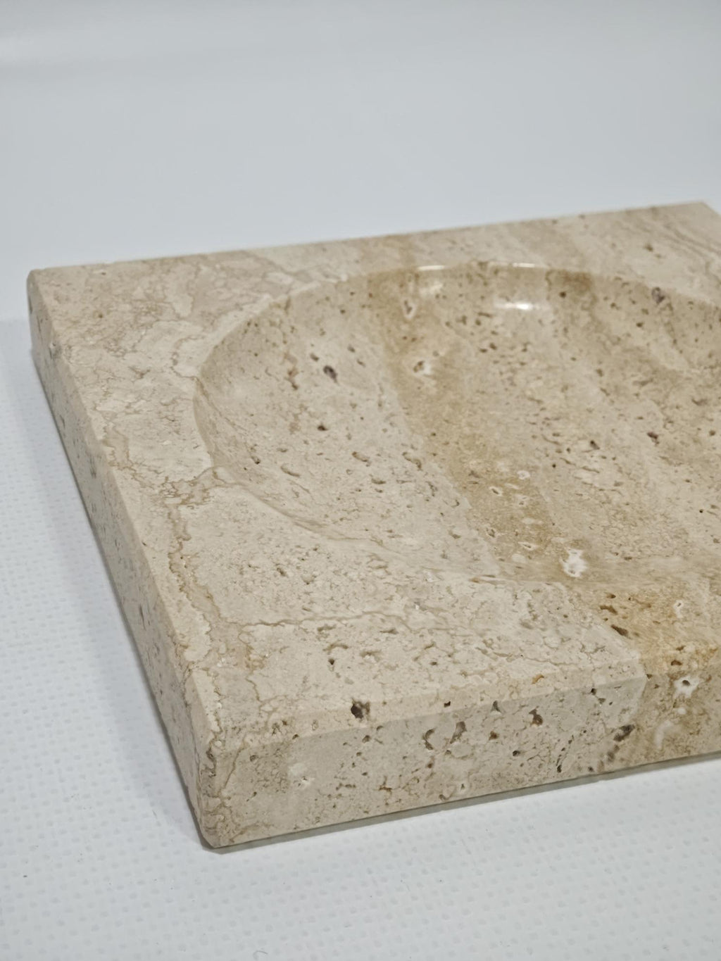 Travertine ring holder catcher handmade from real travertine