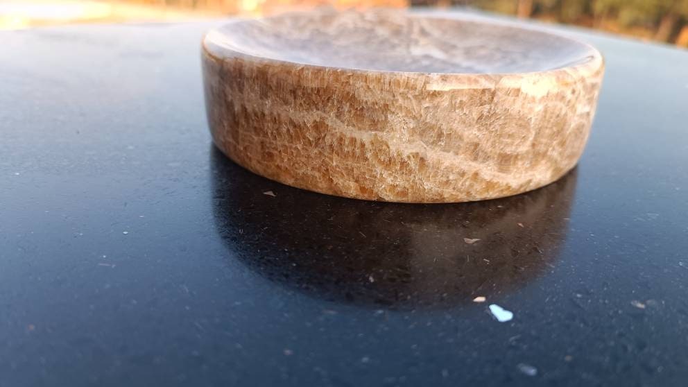 Handmade Honey Onyx Stone Ring Dish Organizer