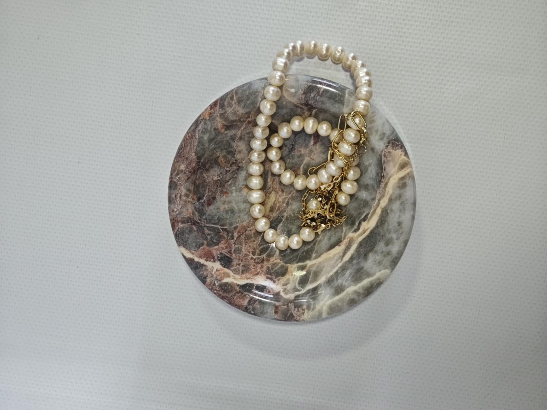 Salome marble catch-all, ring holder handmade product, POLİSHED