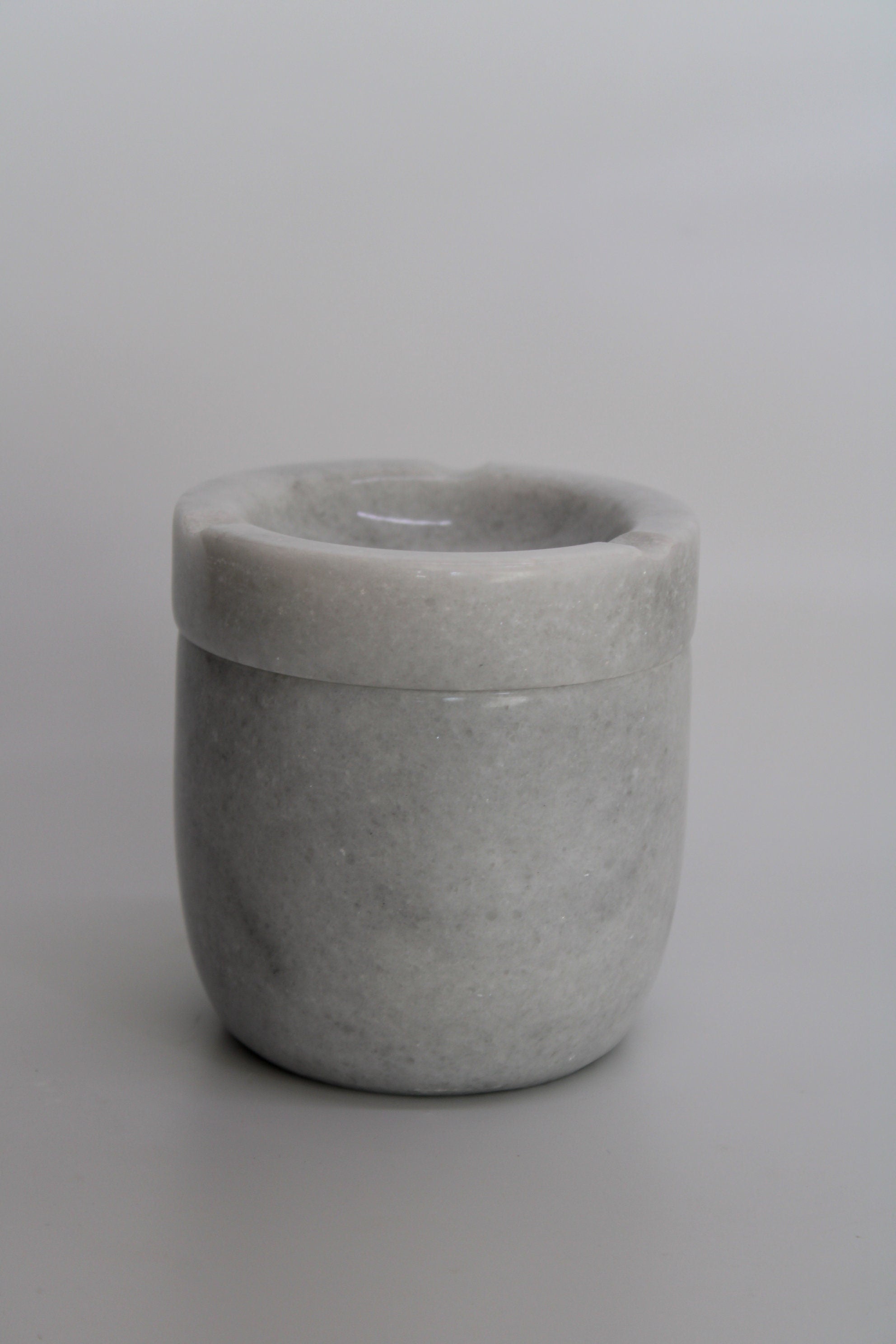 Gray Marble Ashtray With hopper and lid Model large size