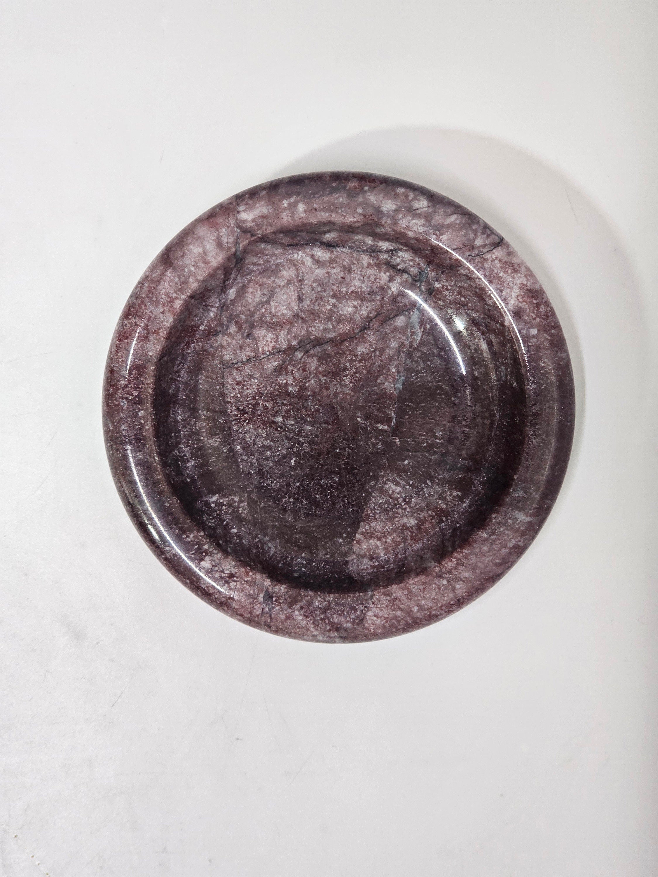 Lilac purple Marble Ring holder, catcher, decorative plate, catch-all