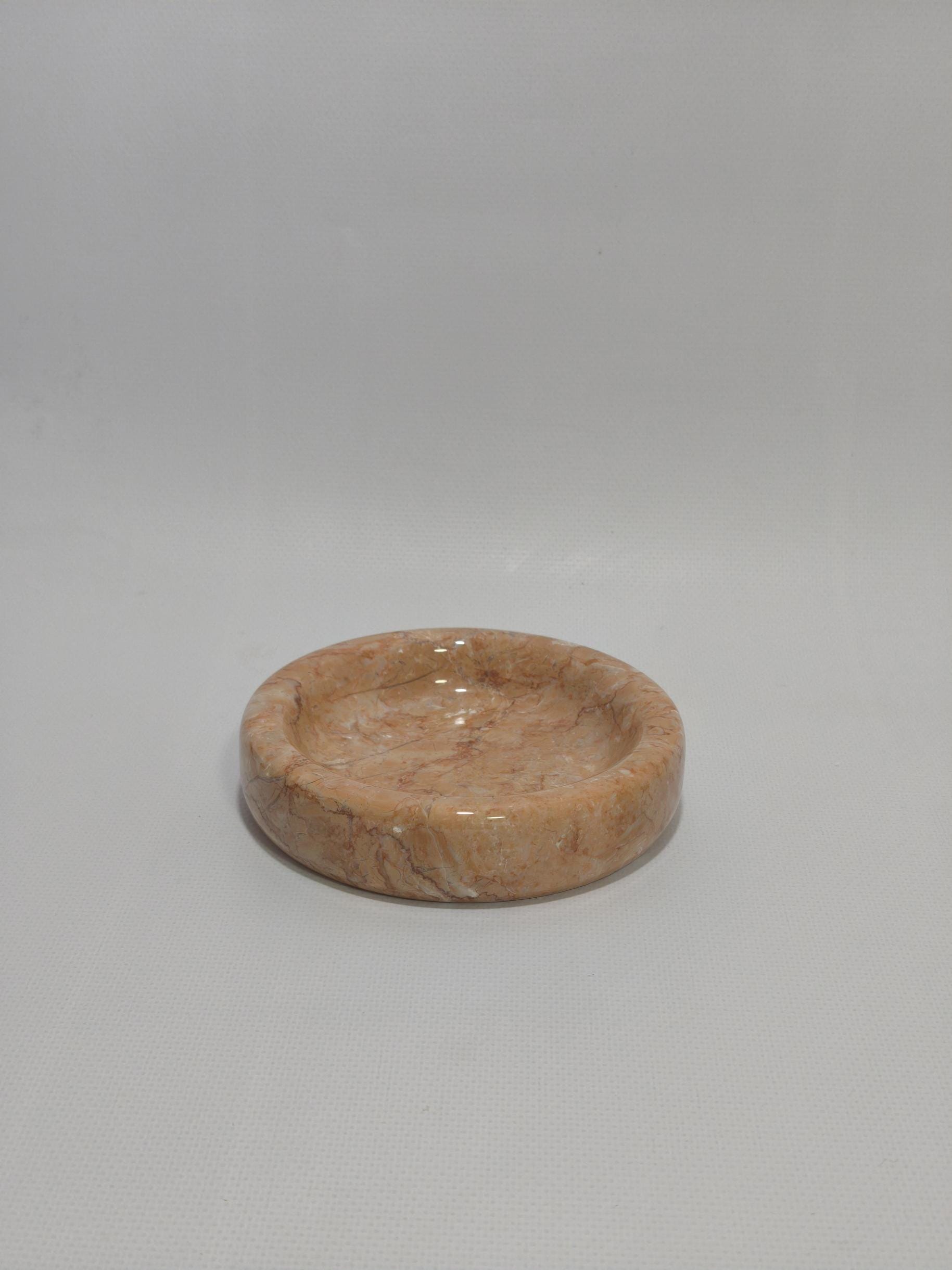 Pink Beige marble catch-all, ring holder handmade product, POLİSHED