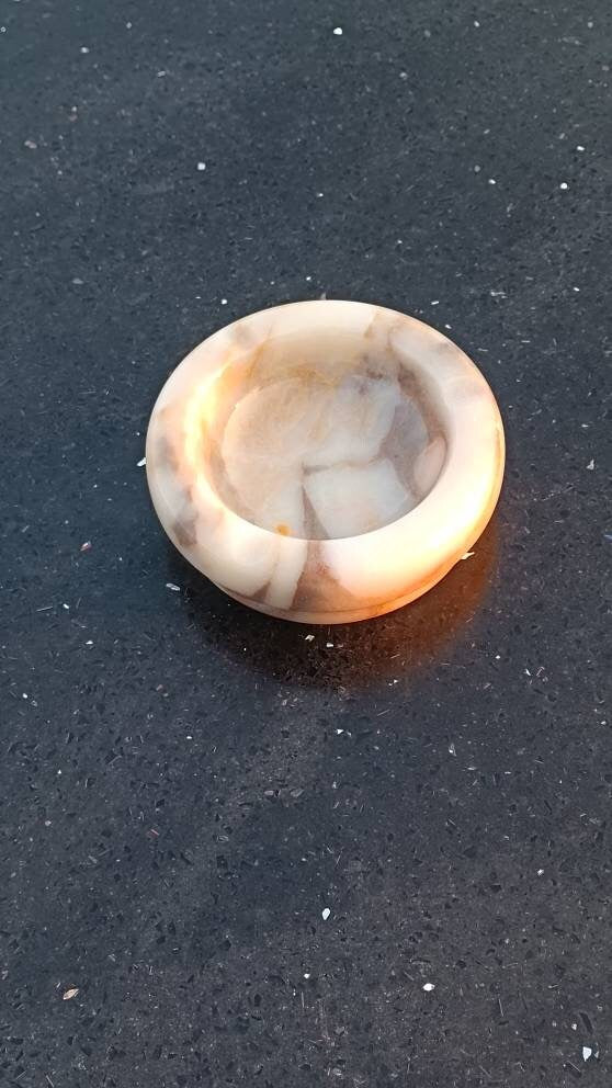 Handmade Calacatta Viola Marble Ashtray