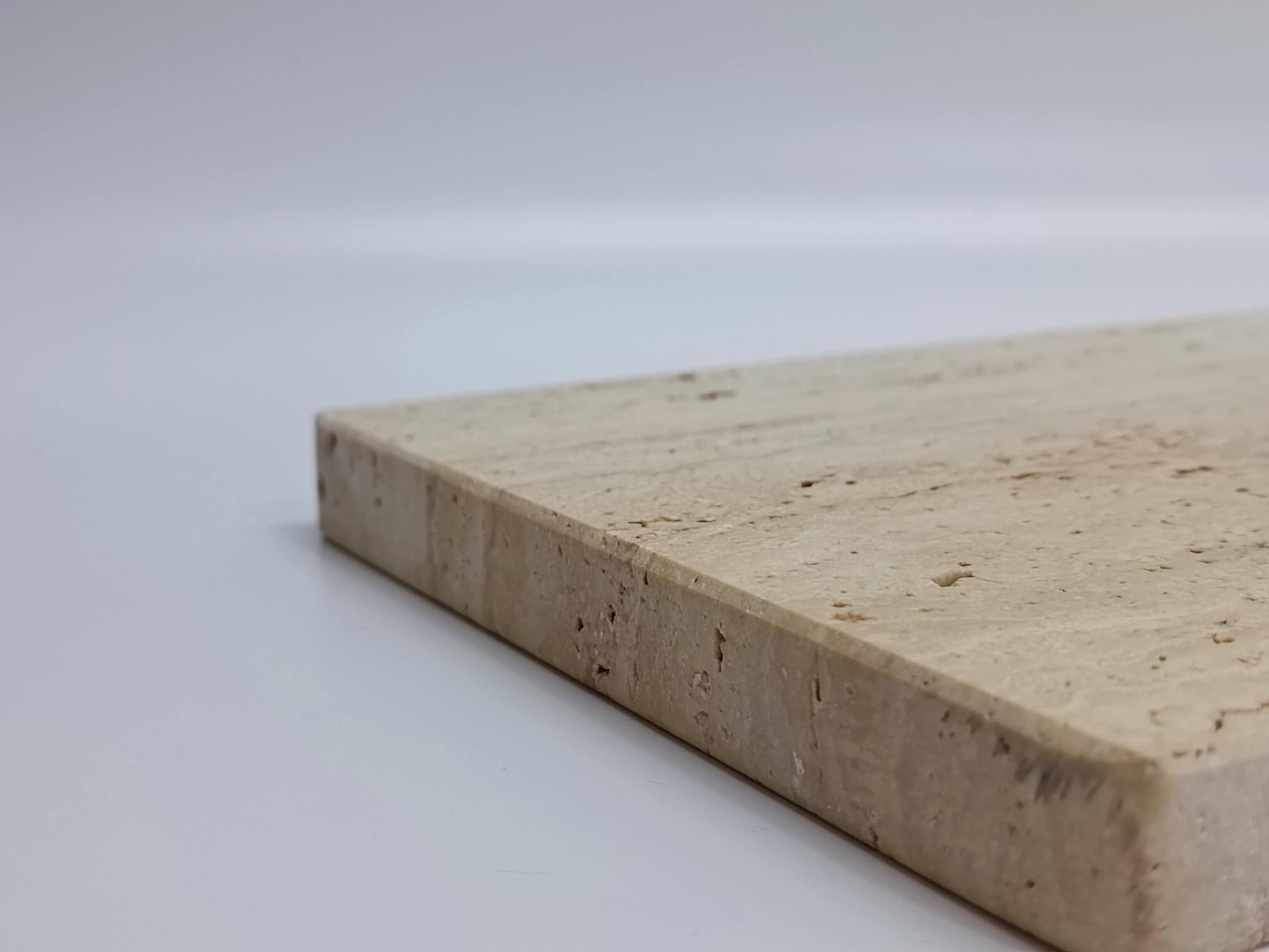 Handmade Beige Travertine Catchall Tray: Coffee Table Decor