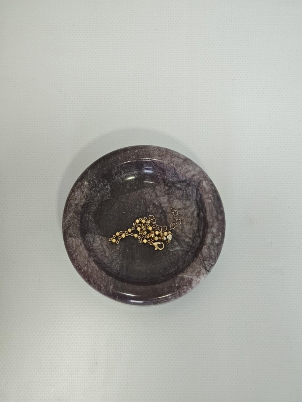 Dark Lilac marble catch-all, ring holder handmade product, POLİSHED
