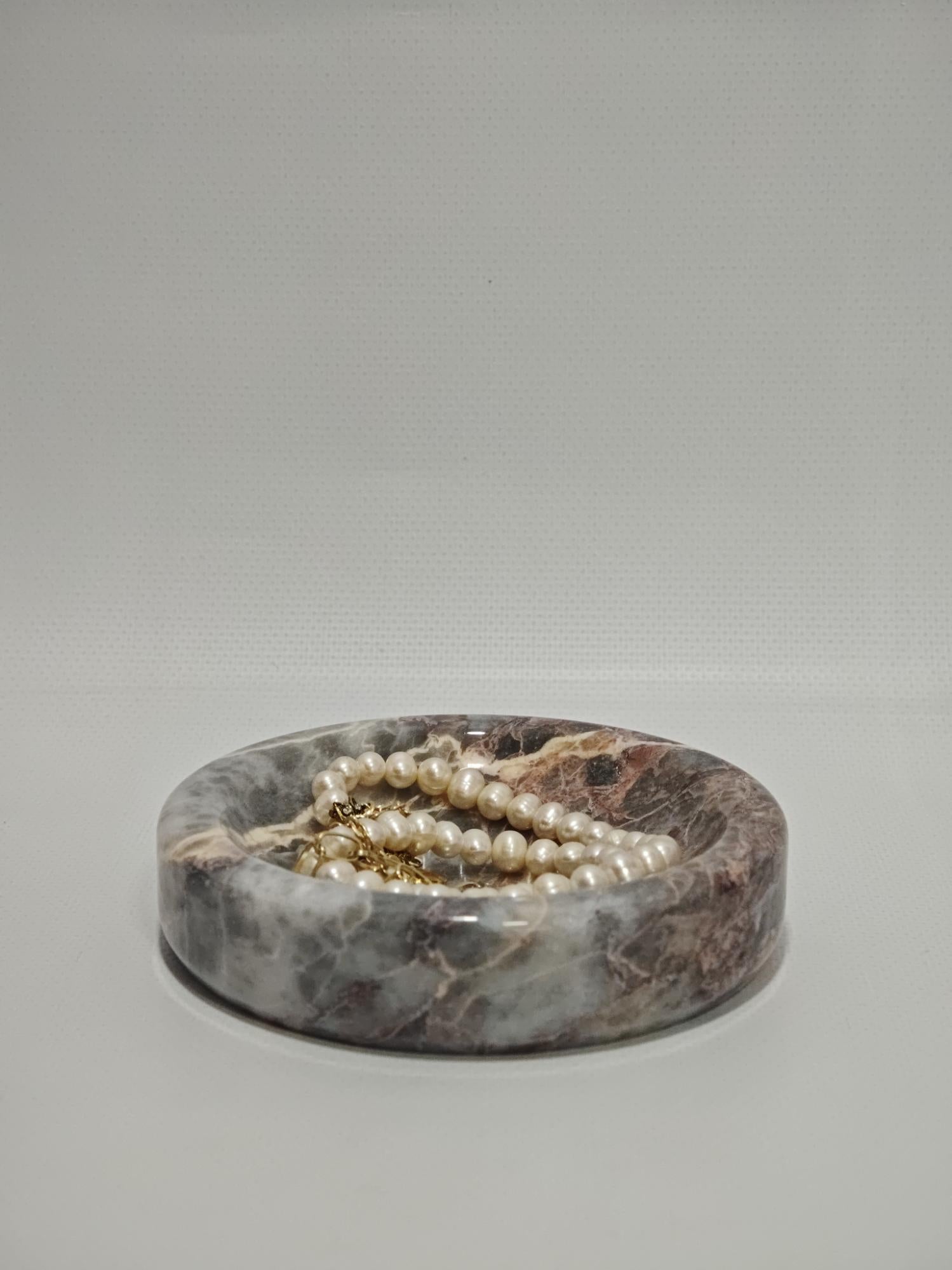 Salome marble catch-all, ring holder handmade product, POLİSHED