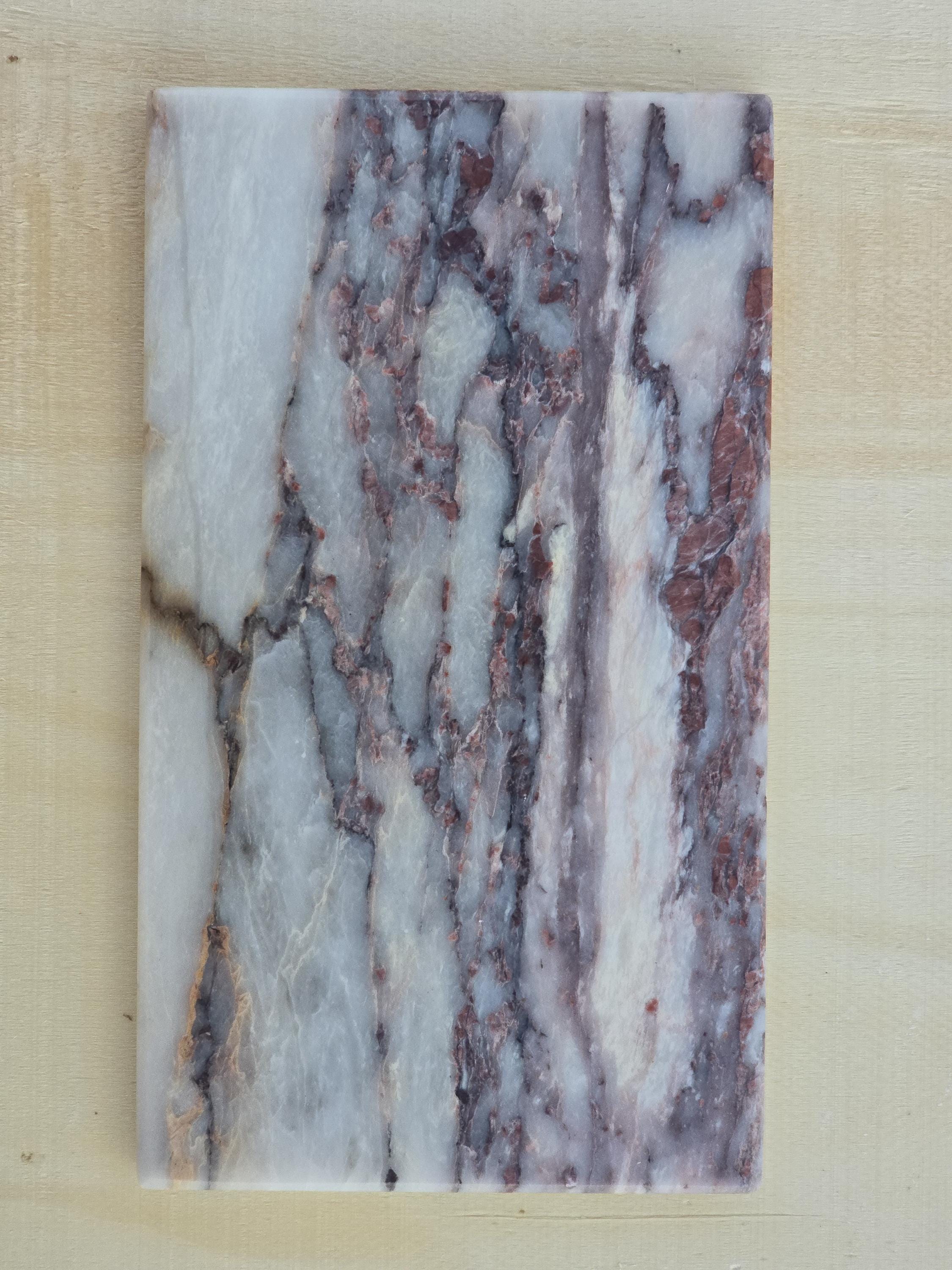 Salome Marble Stone Tray: Calacatta Viola Style, Decorative Shelf (11.8x7")