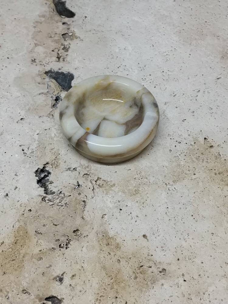 Handmade Calacatta Viola Marble Ashtray