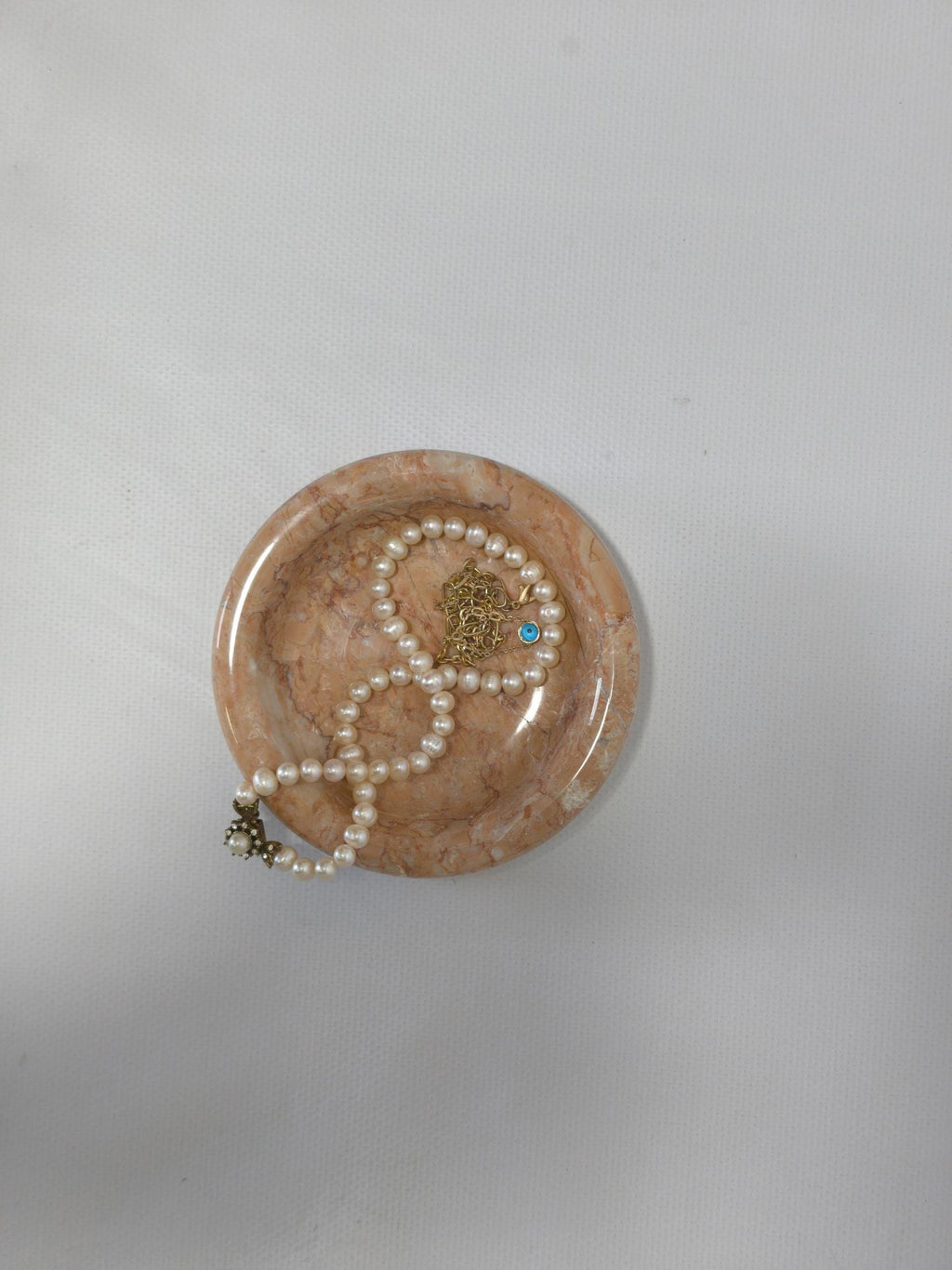 Pink Beige marble catch-all, ring holder handmade product, POLİSHED