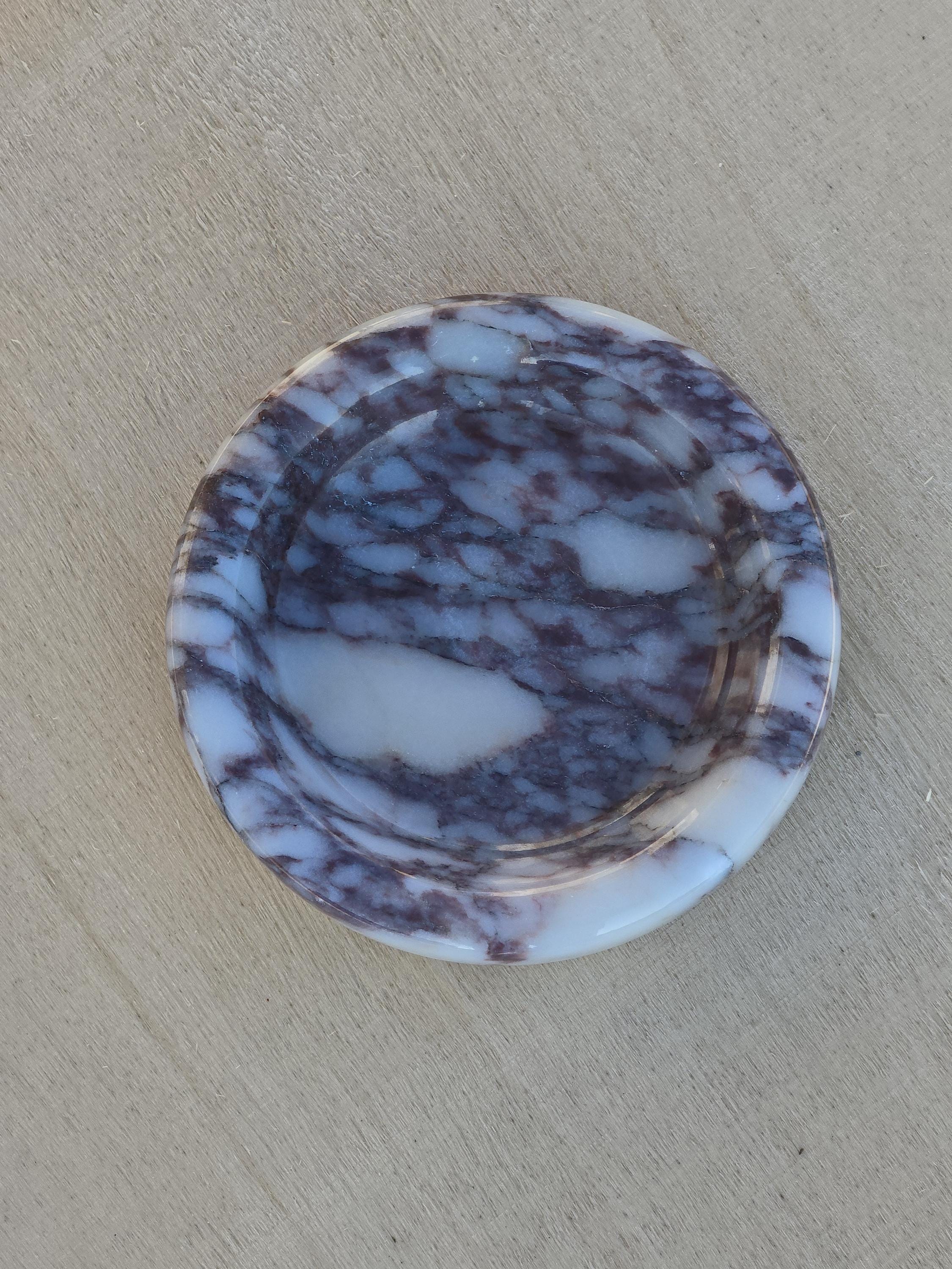 Calacatta viola marble catch-all, ring holder handmade product, POLISHED