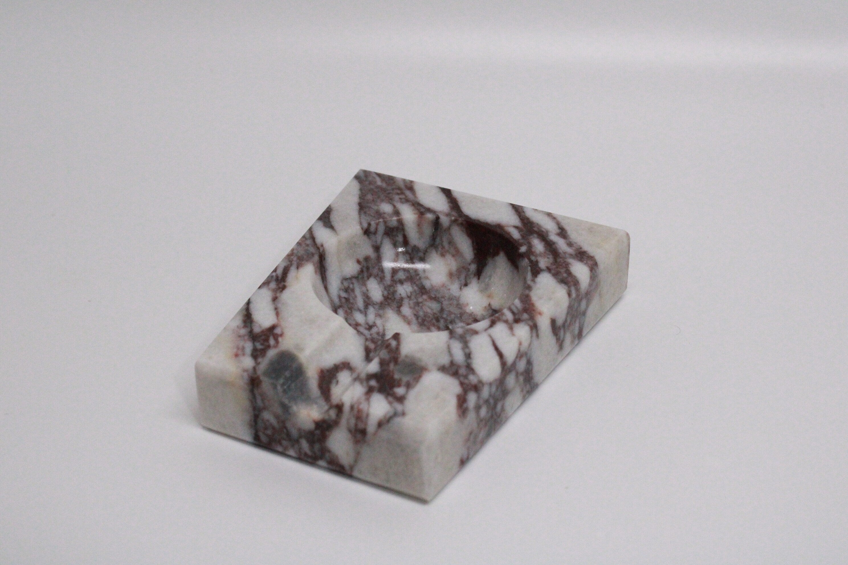 Calacatta viola cigar ashtray real marble handmade mini model fast shipping free shipping