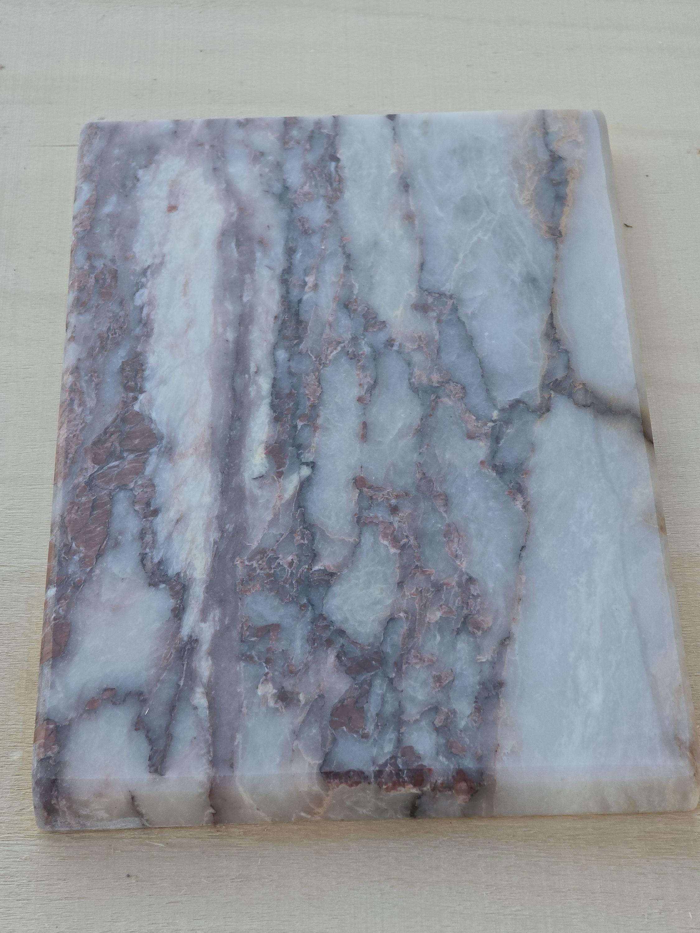 Salome Marble Stone Tray: Calacatta Viola Style, Decorative Shelf (11.8x7")