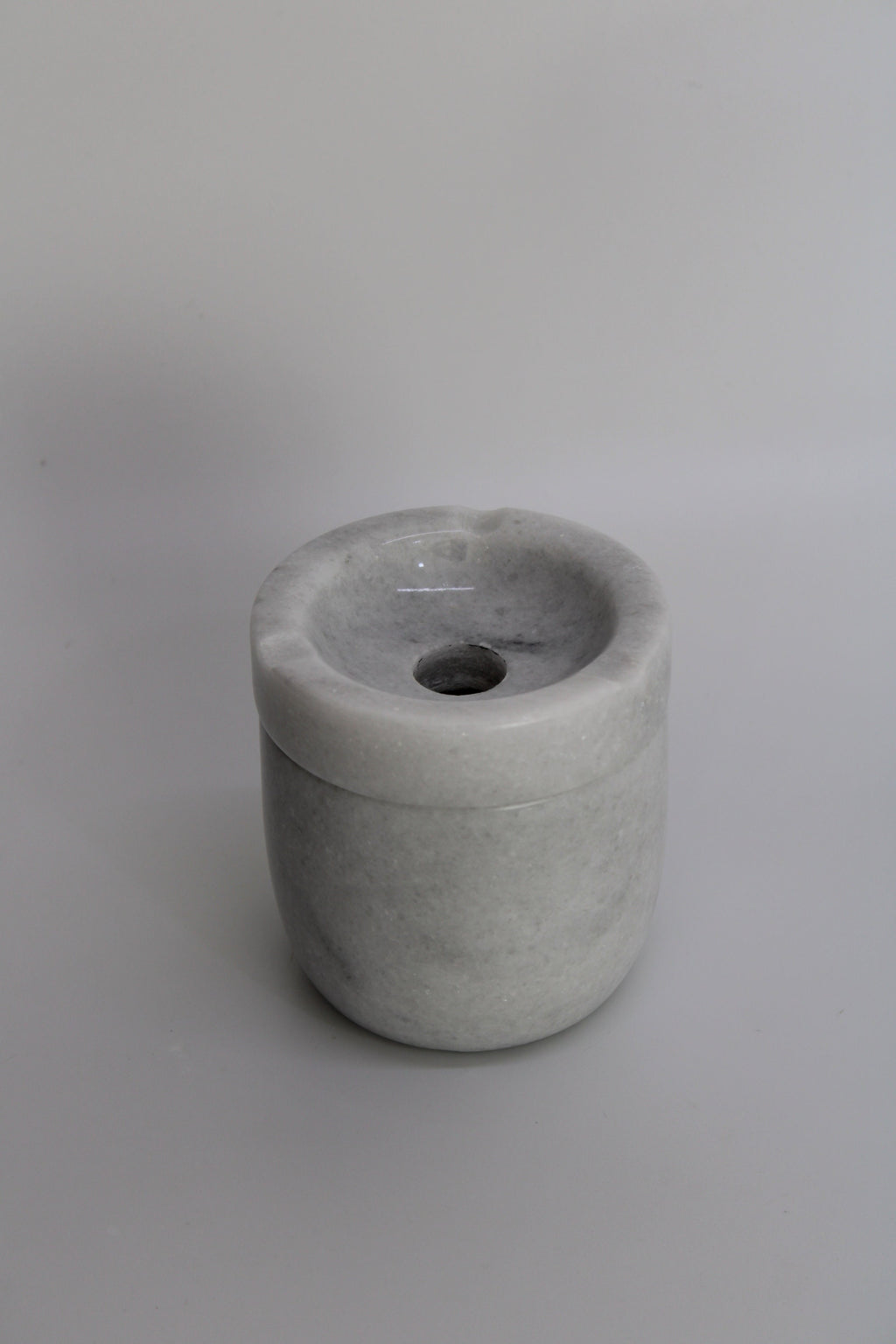 Gray Marble Ashtray With hopper and lid Model large size