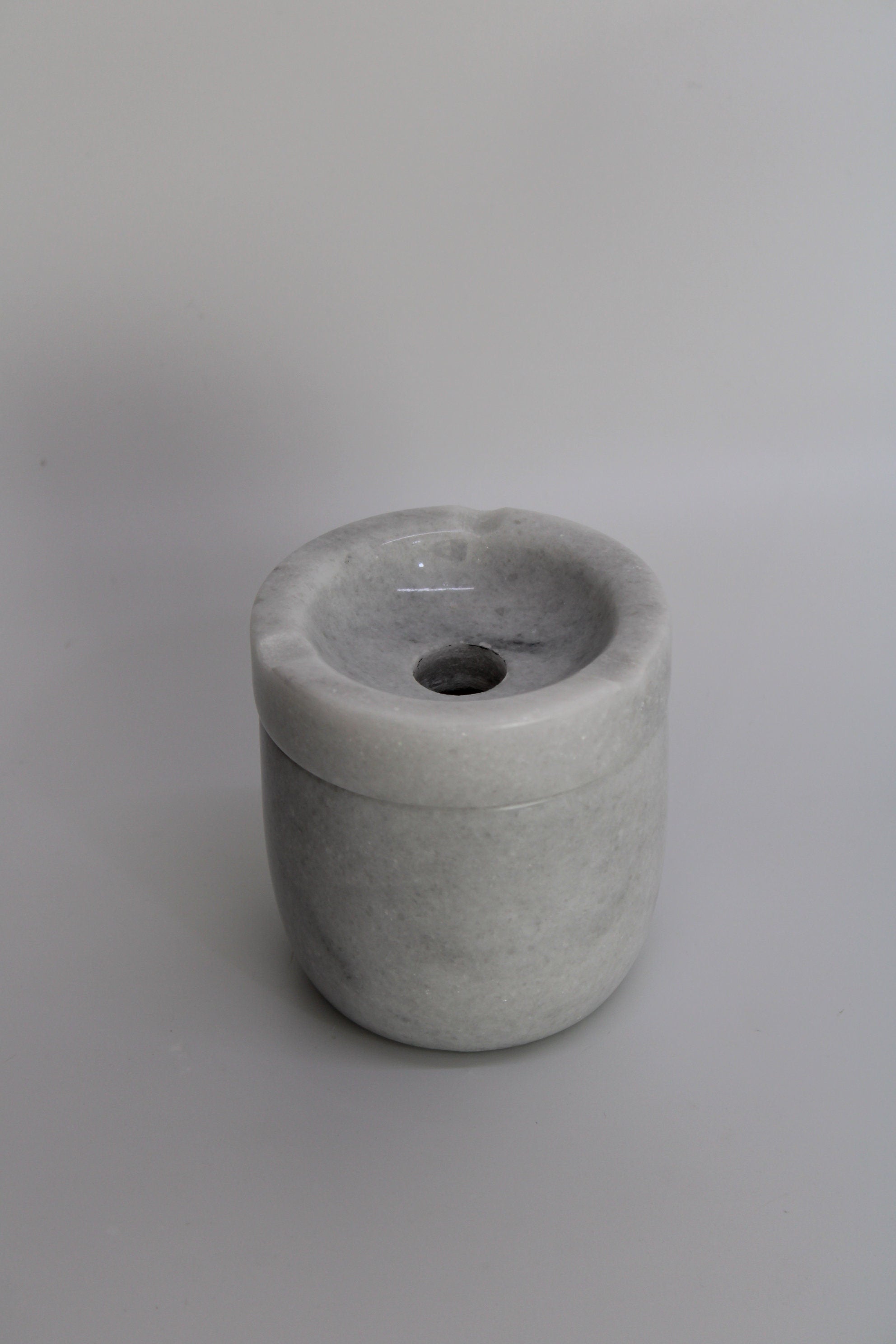 Gray Marble Ashtray With hopper and lid Model large size