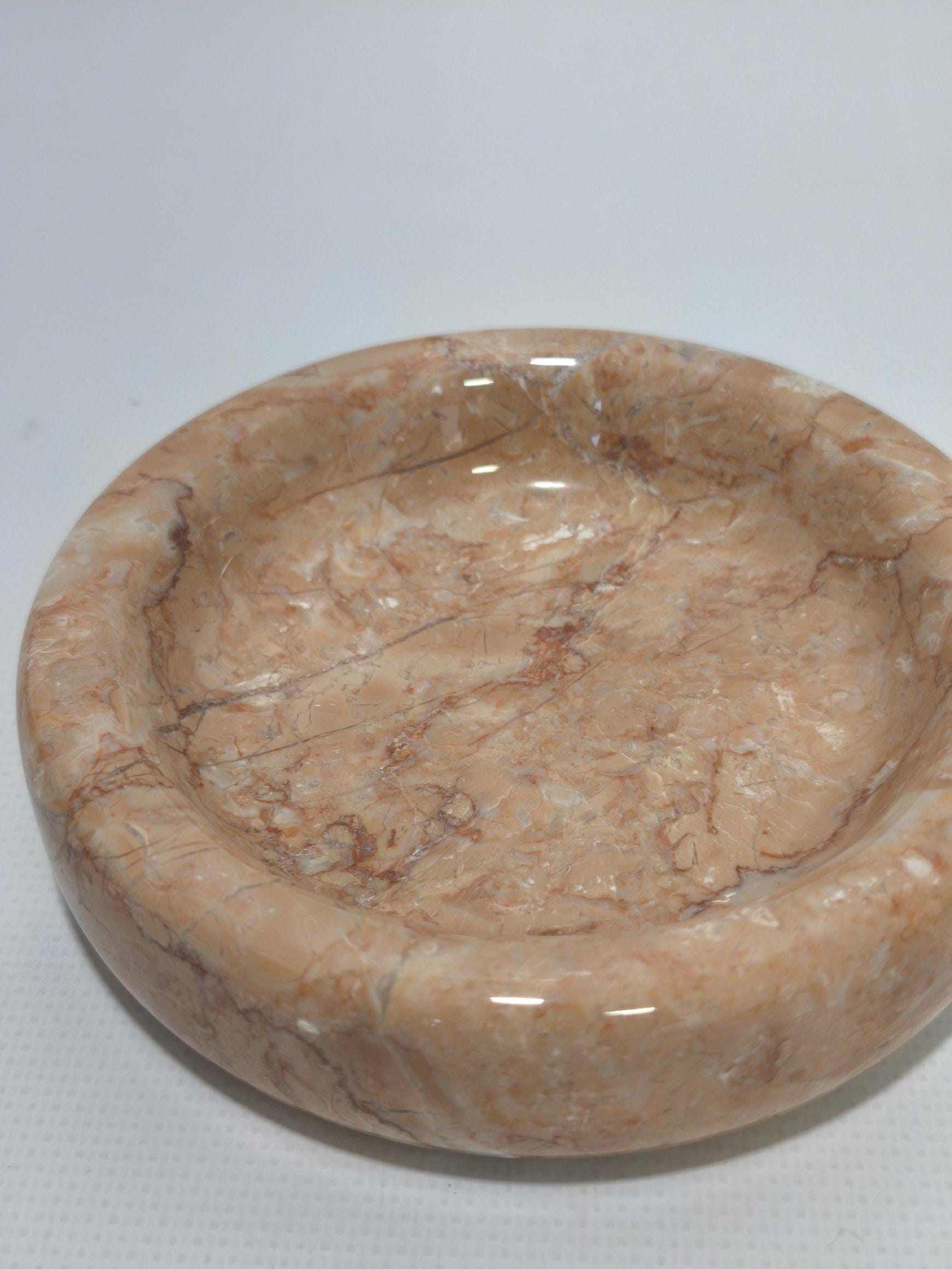Pink Beige marble catch-all, ring holder handmade product, POLİSHED
