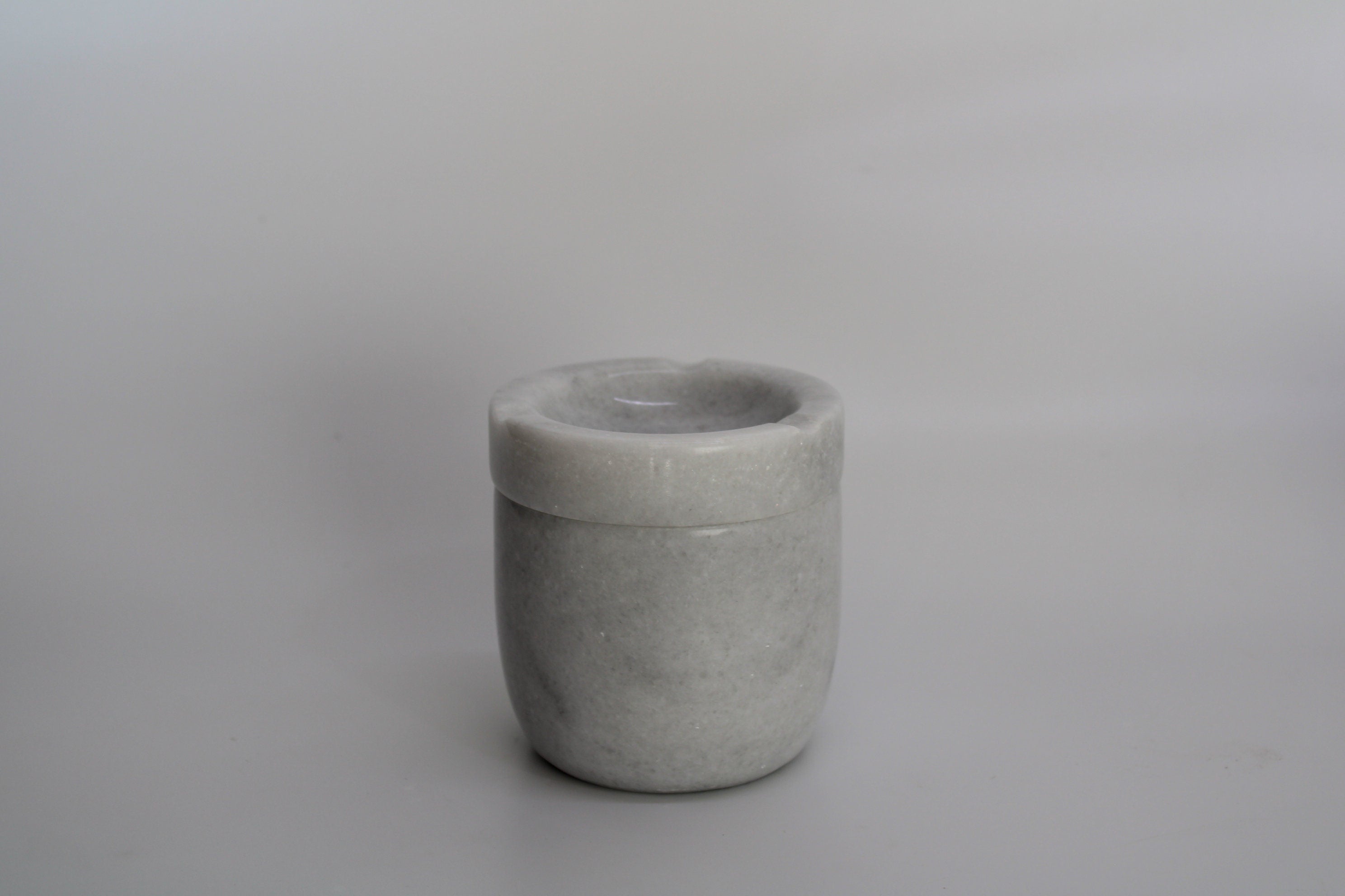 Gray Marble Ashtray With hopper and lid Model large size