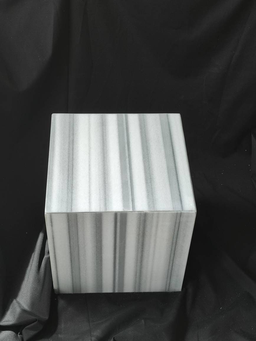 Handmade Marmara Marble Cube Coffee Table: Special Pattern