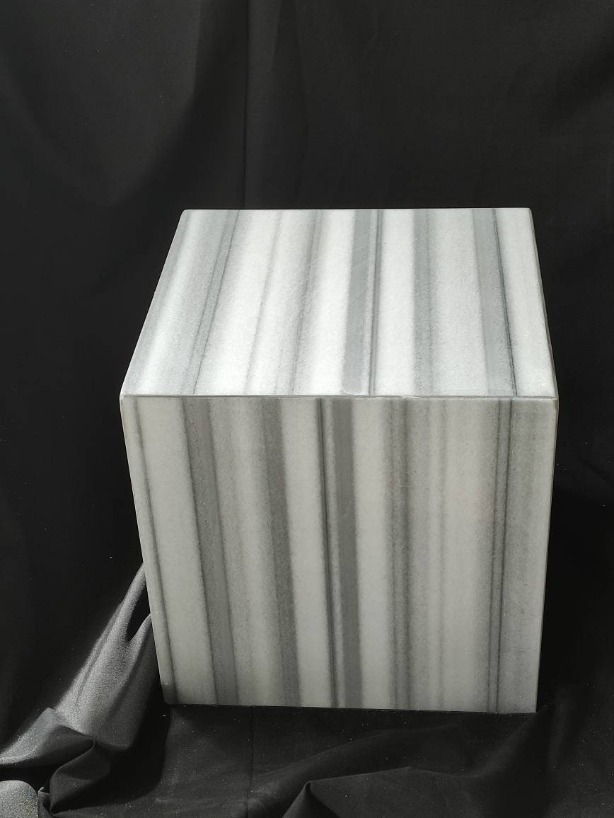 Handmade Marmara Marble Cube Coffee Table: Special Pattern
